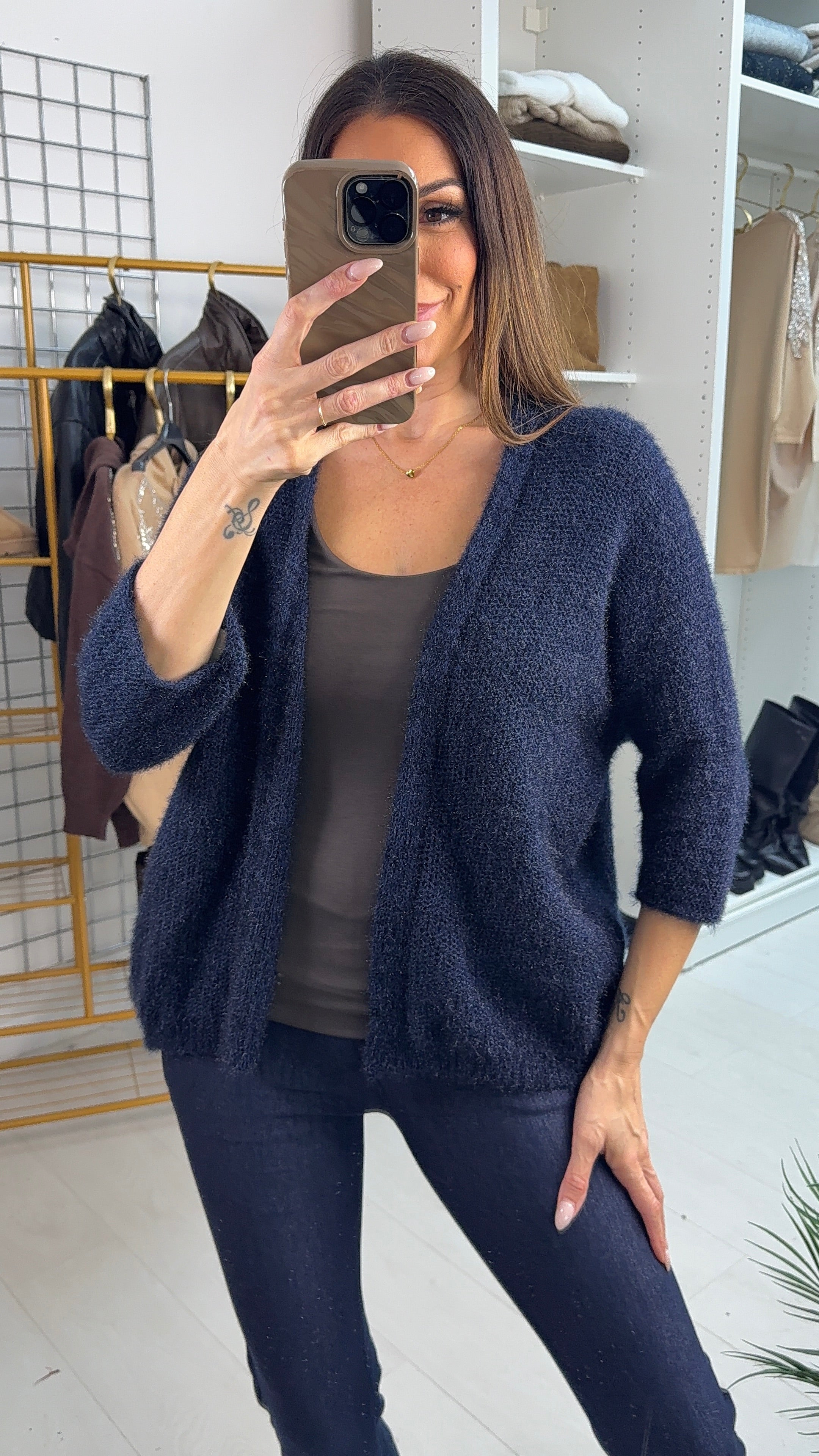 Maia Plain Super Soft Open Front Cardigan