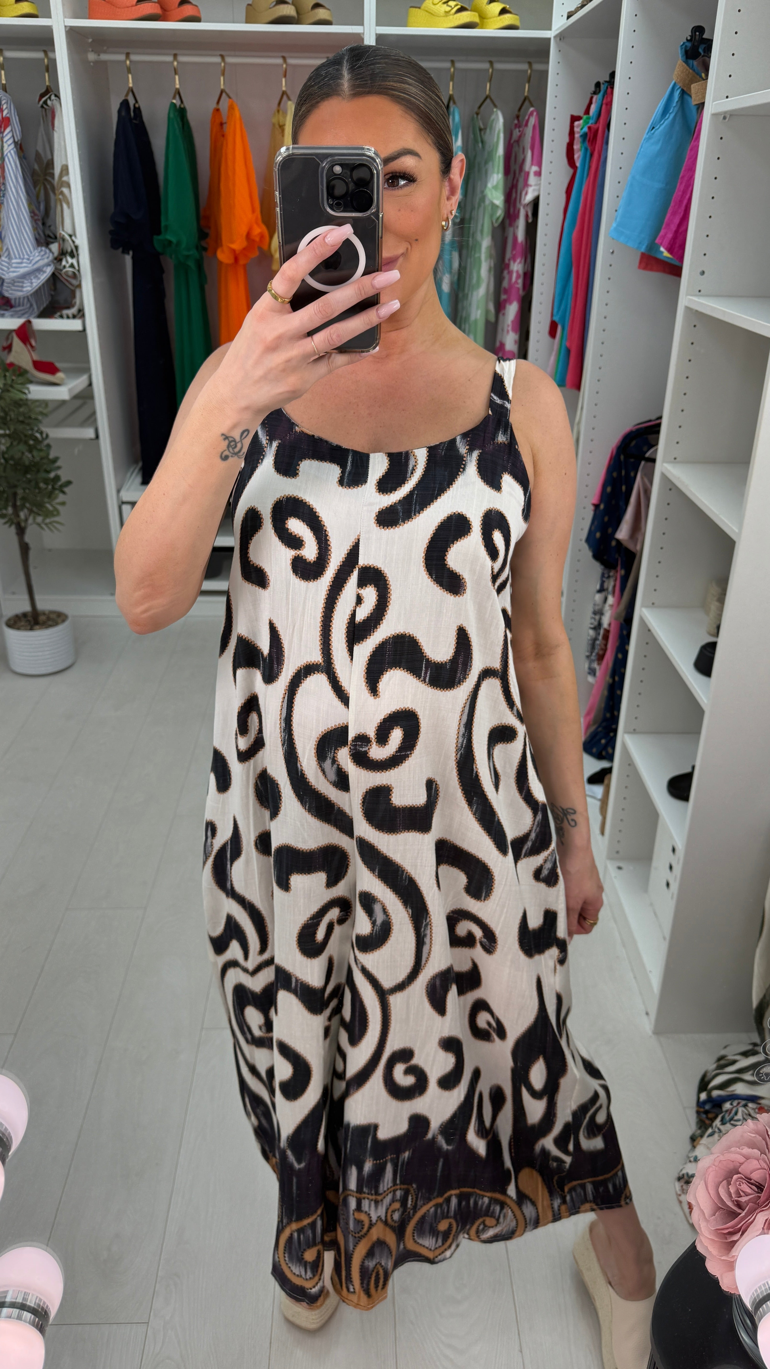 Roha Abstract Print Loose fit Jumpsuit