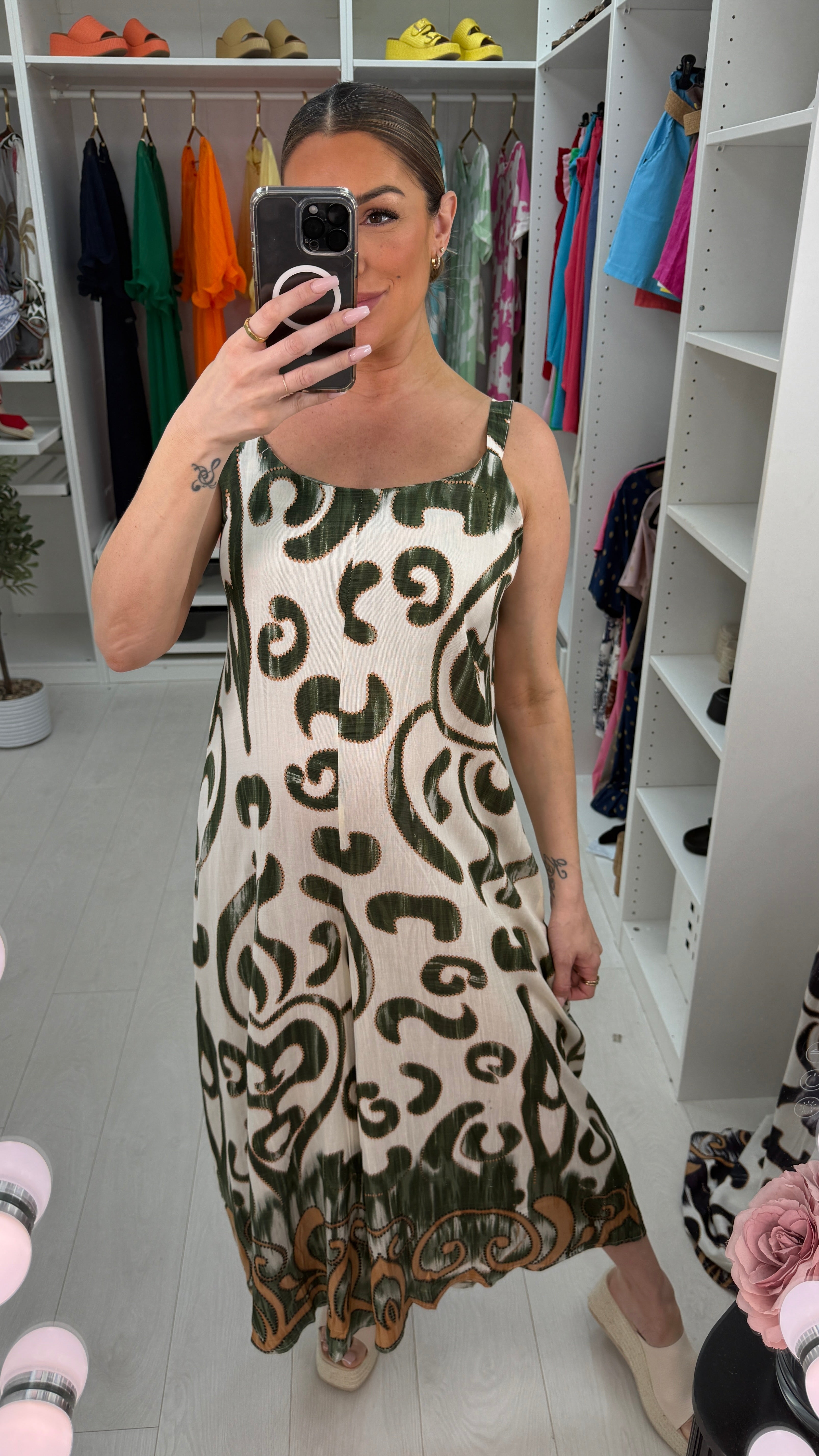 Roha Abstract Print Loose fit Jumpsuit