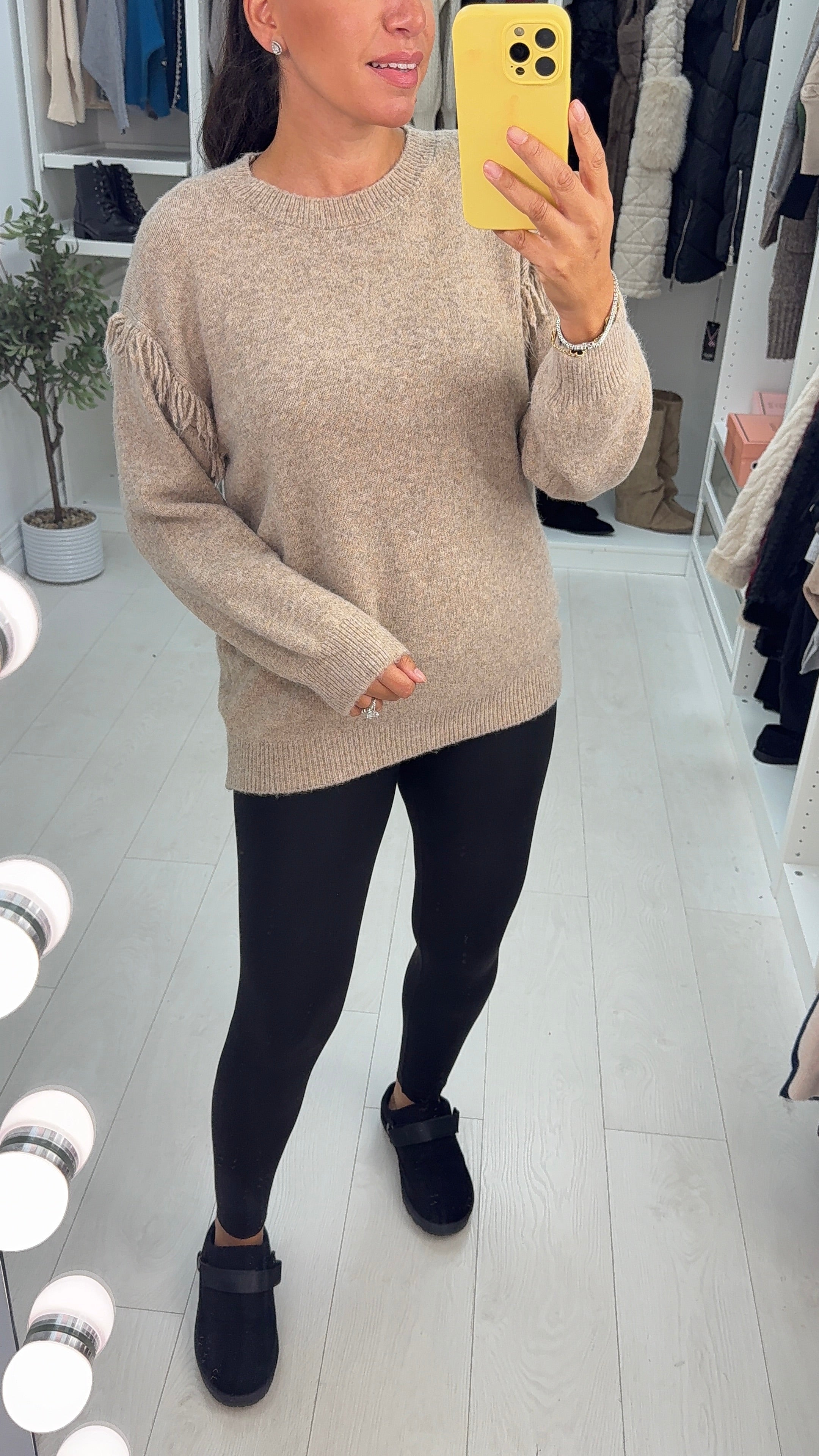 Elicia Plain Distressed Detail Super Soft Jumper