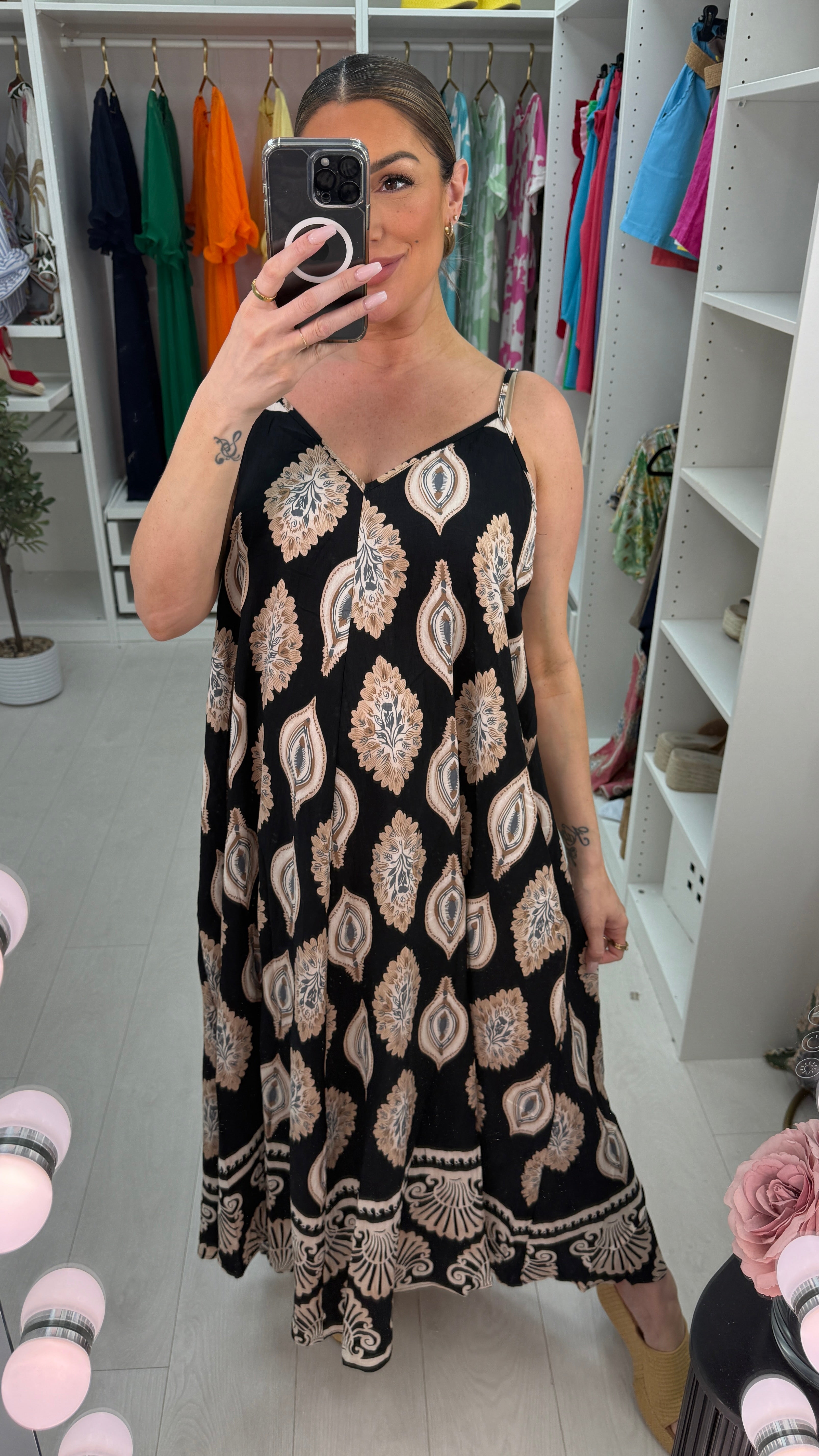 Charlene Strappy Loose Fit Maxi Dress