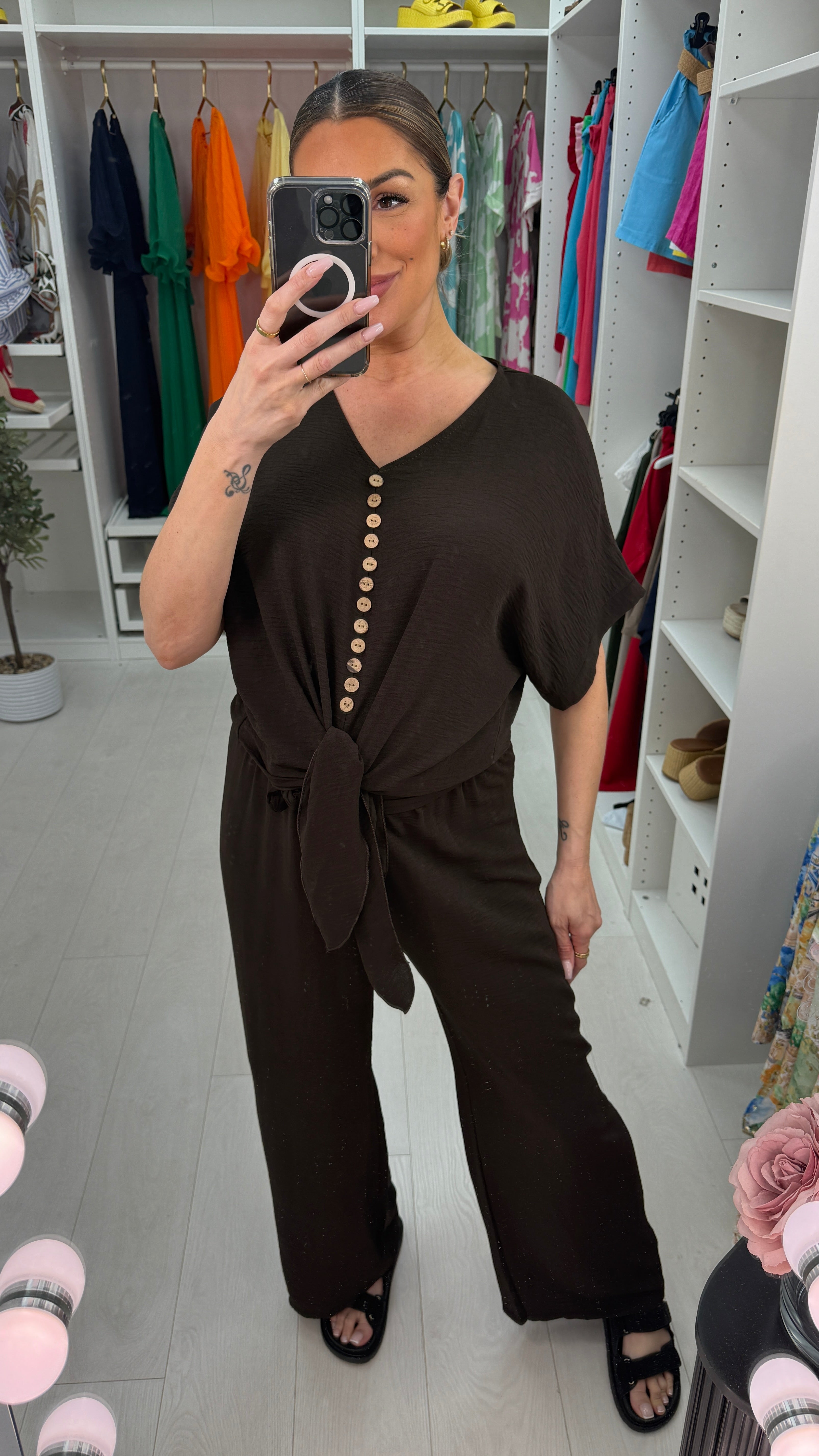 Akari Button Tie Front Co-Ord Set