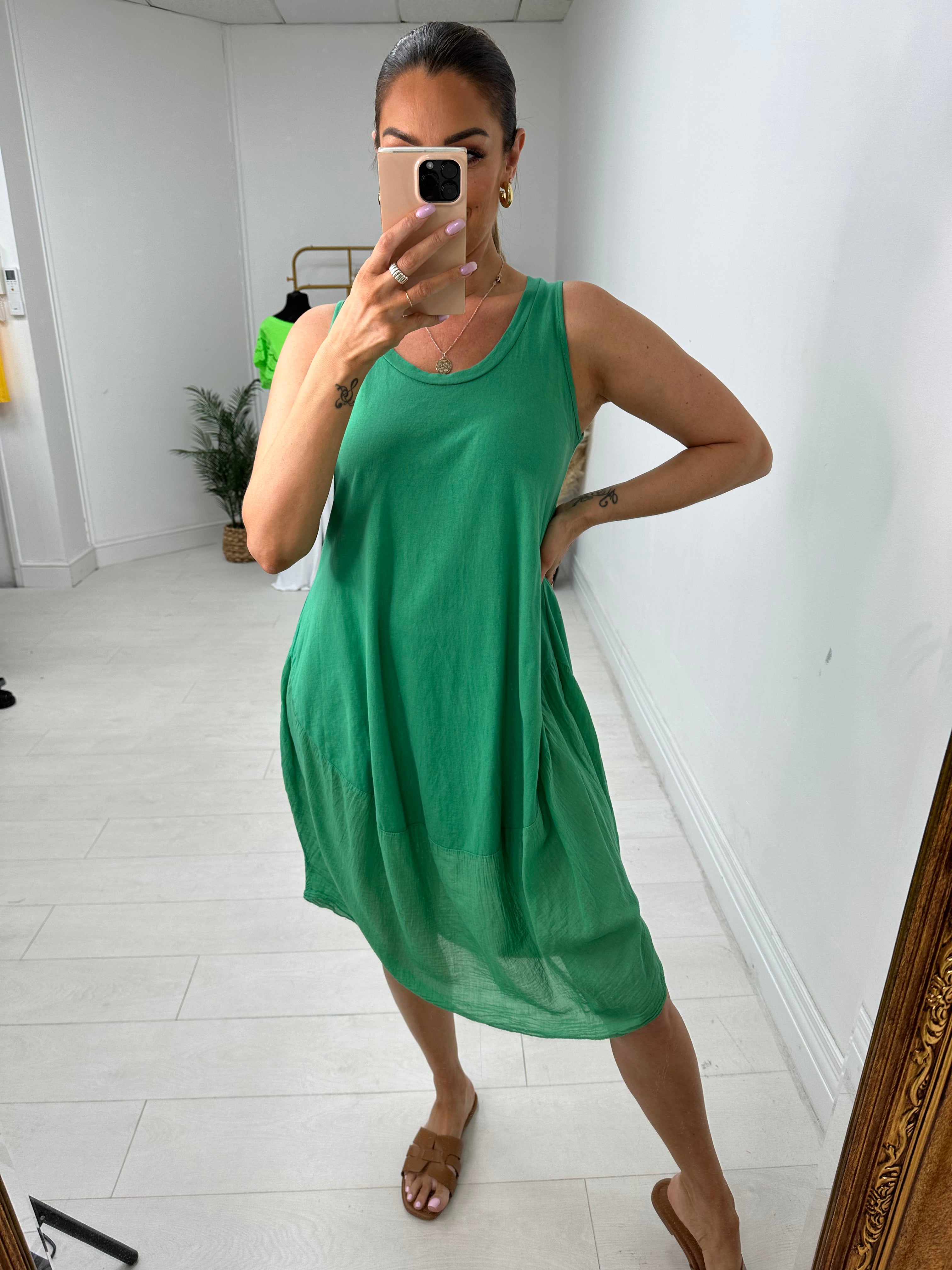 Philia Plain Loose Fit Jersey Dress