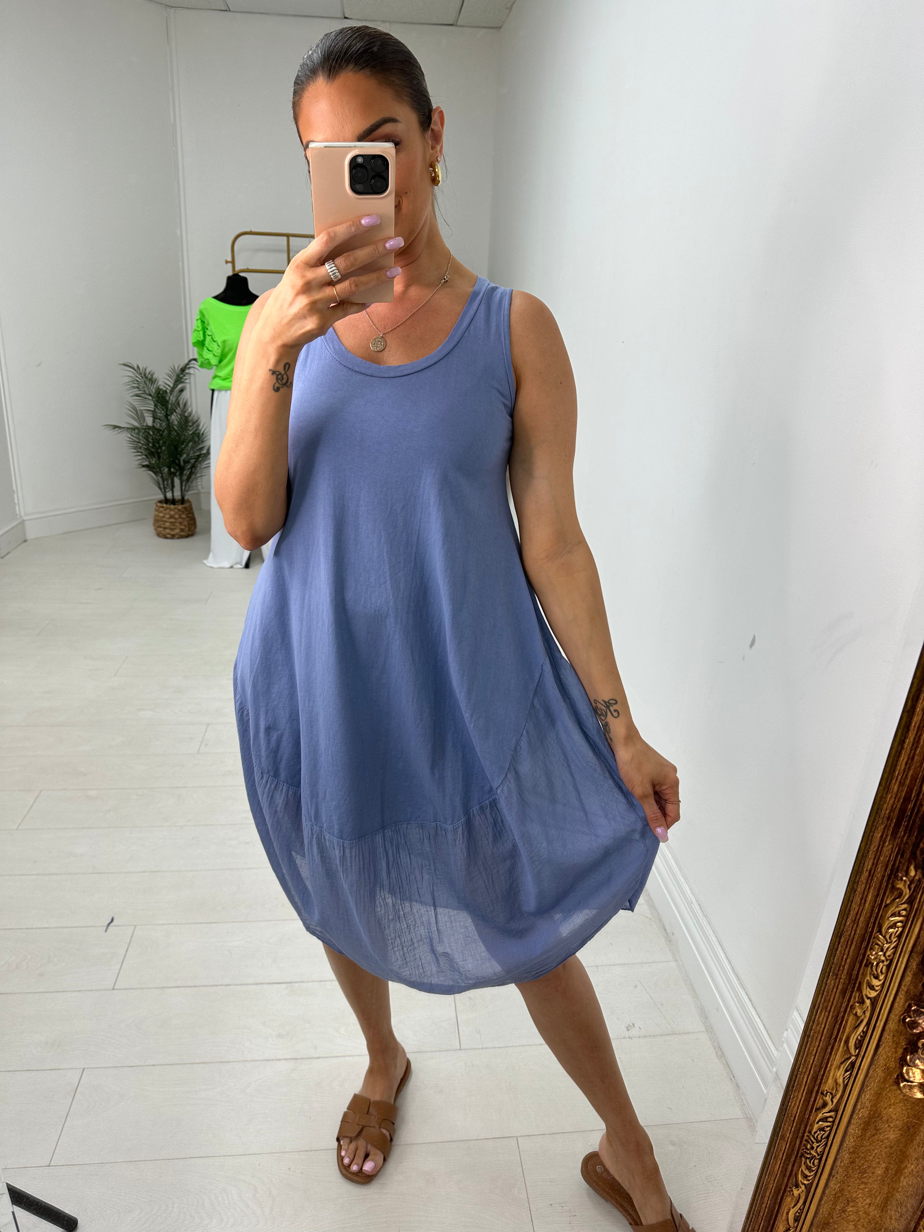 Philia Plain Loose Fit Jersey Dress