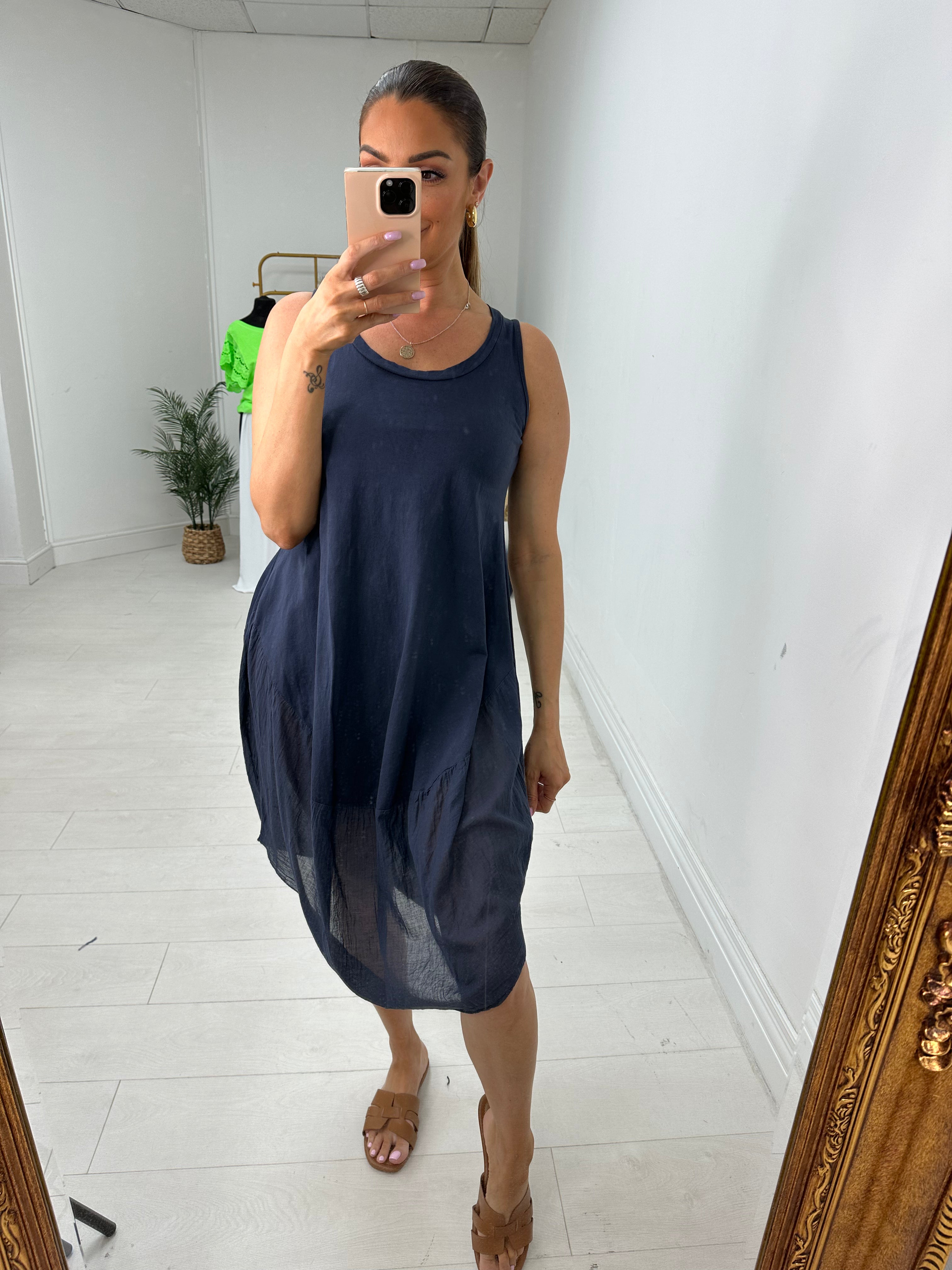 Philia Plain Loose Fit Jersey Dress