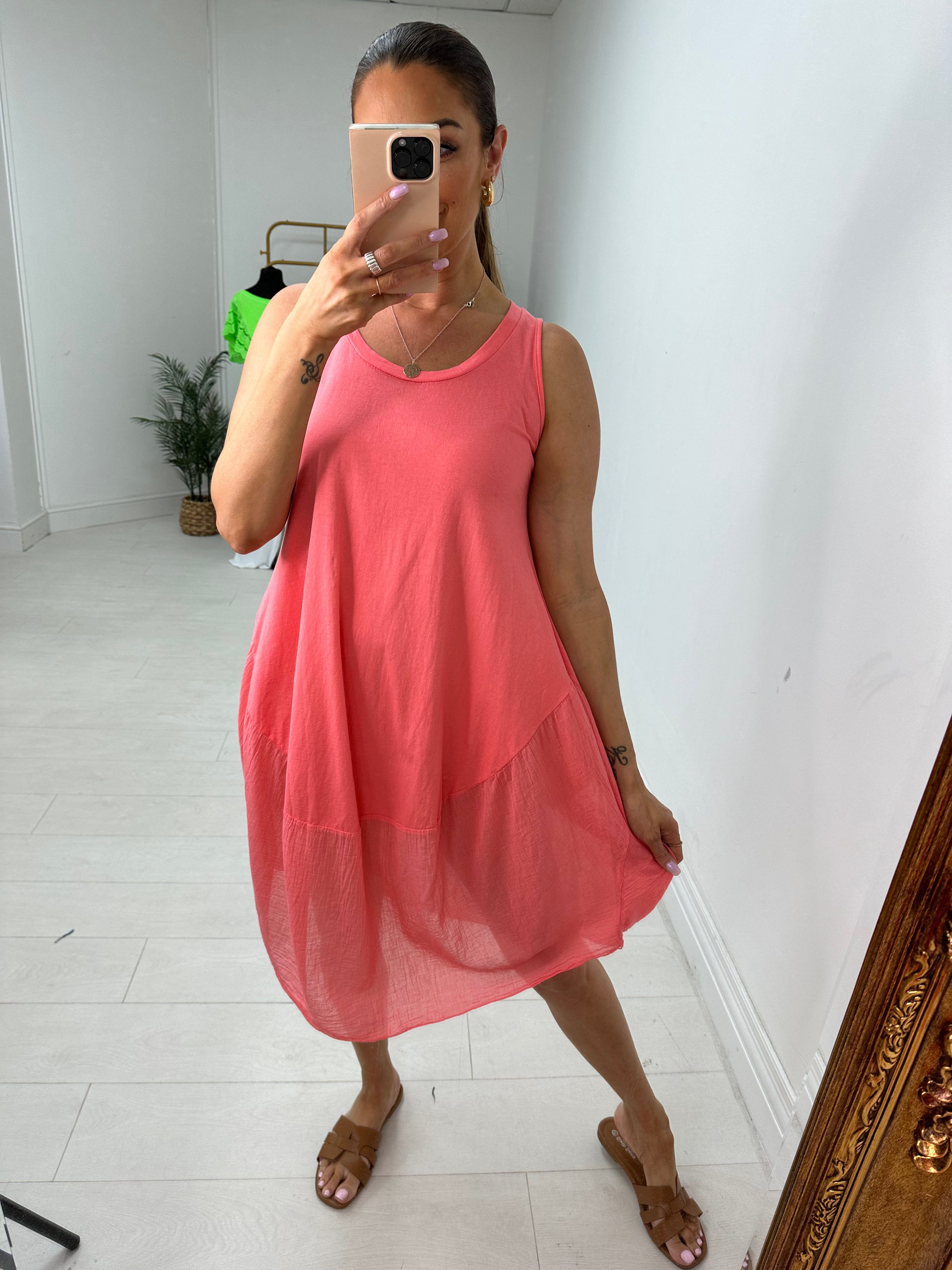 Philia Plain Loose Fit Jersey Dress