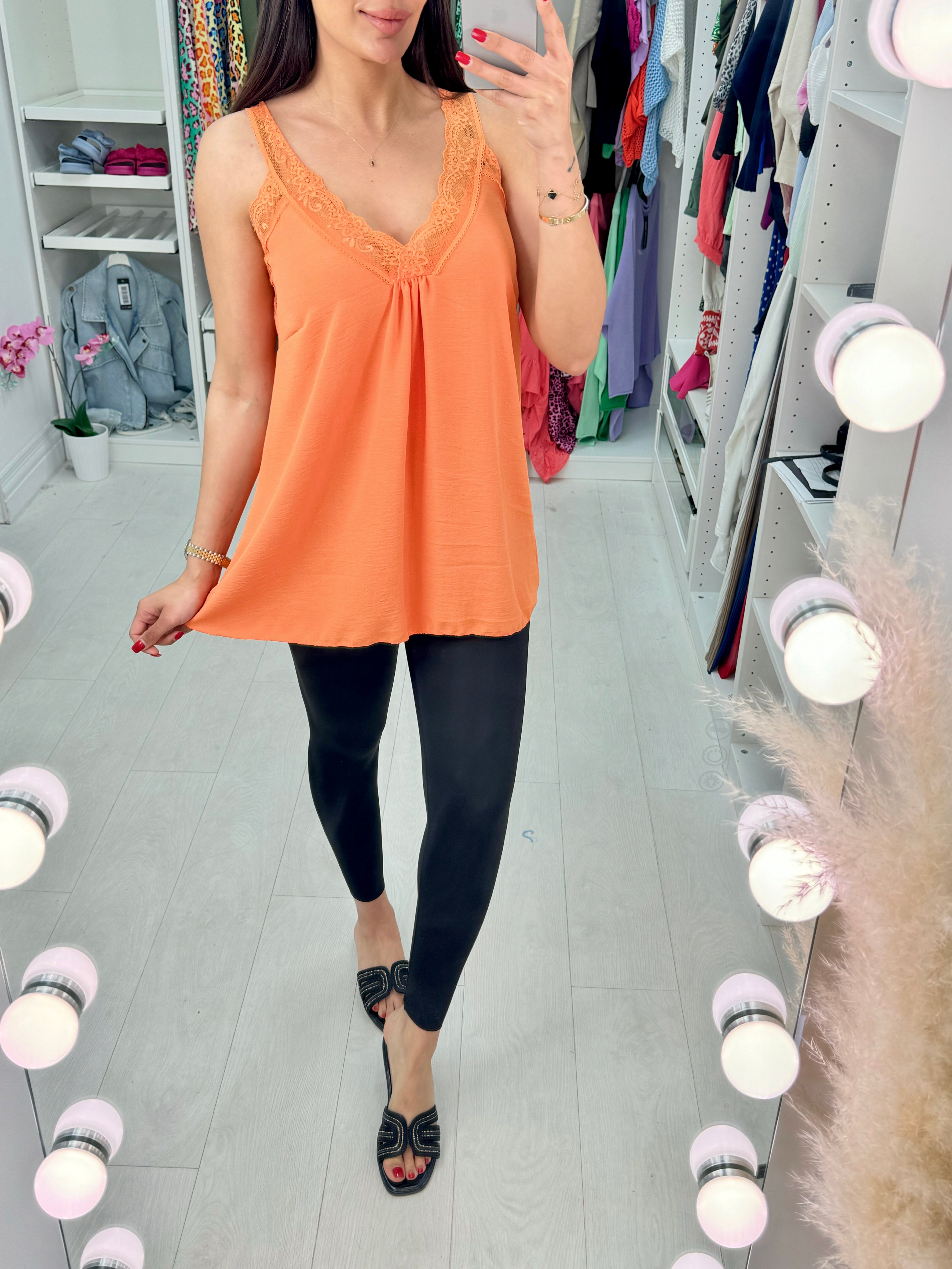 Leanne Lace Trim Cami