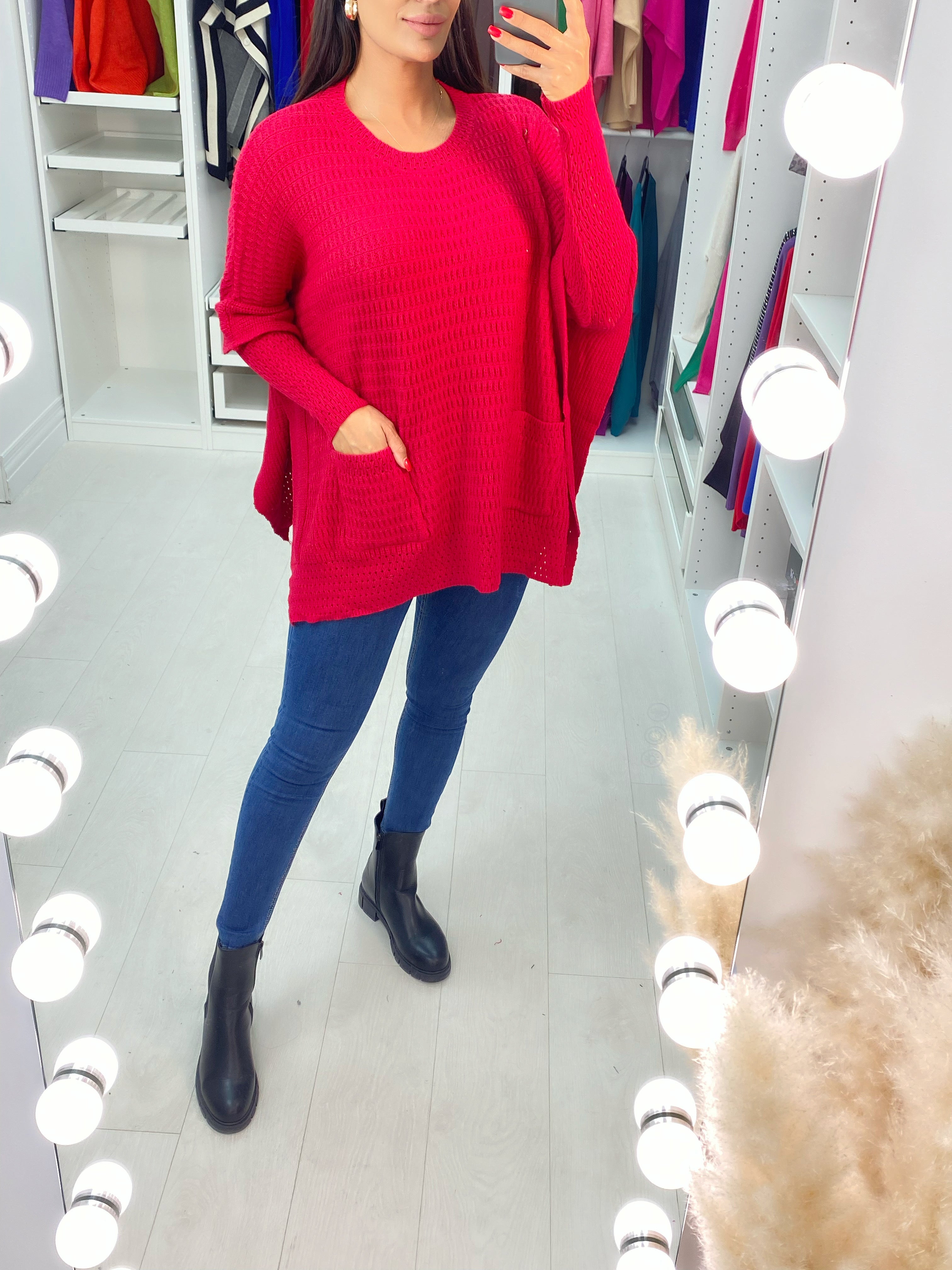 Zarya Front Pocket Knitted Poncho Jumper