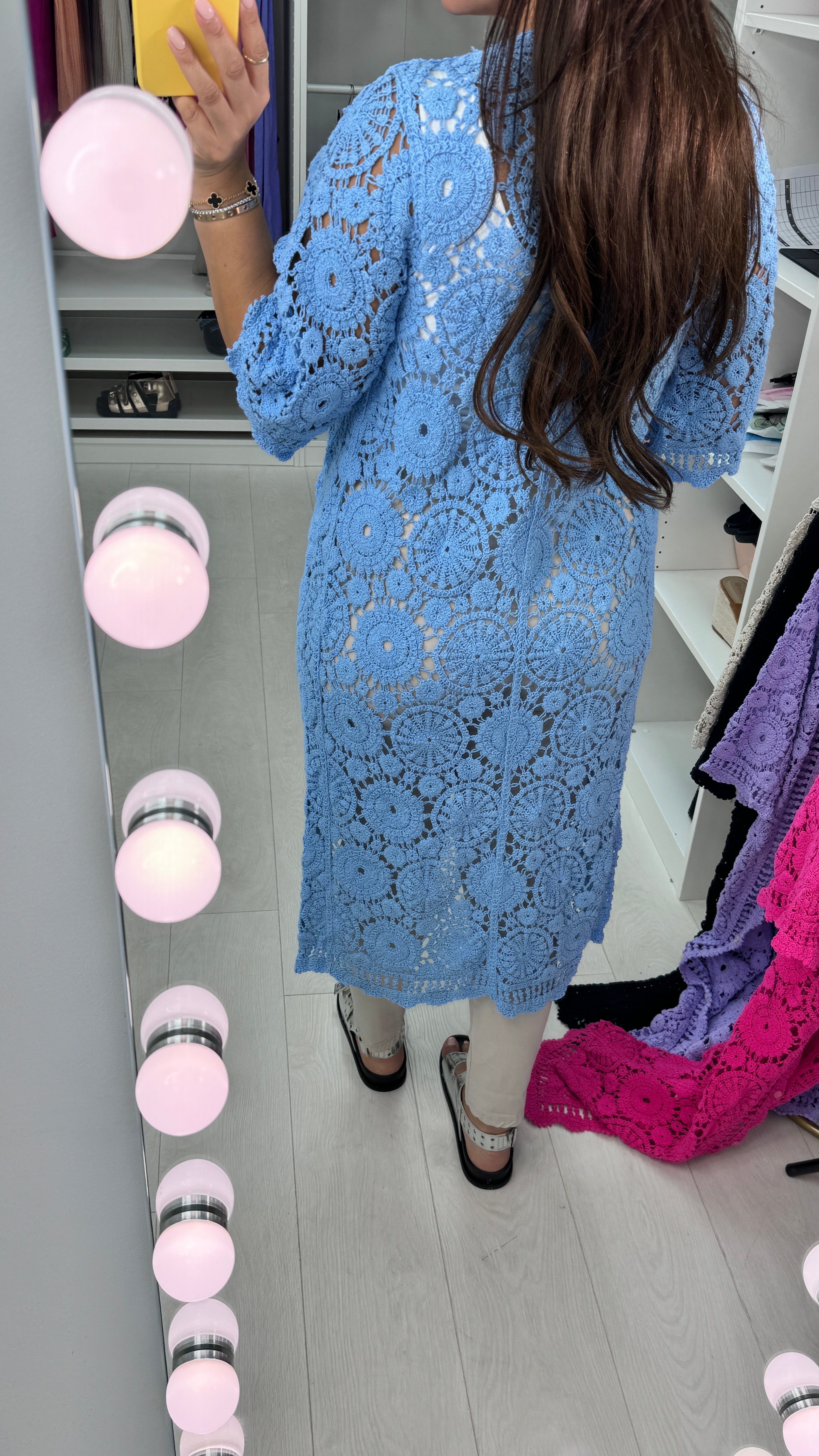 Abril Crochet Longline Cardigan