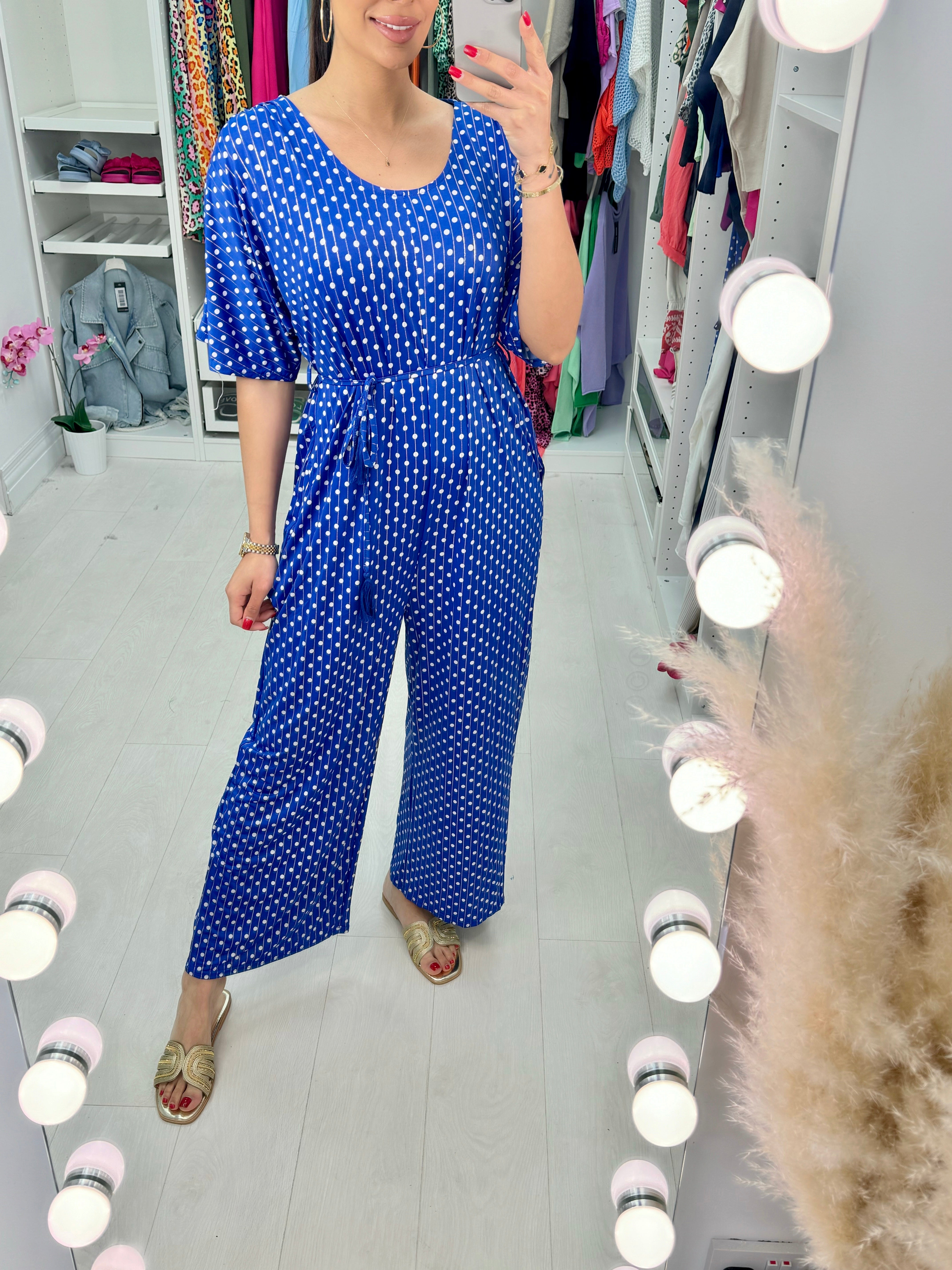 Gelato Polka Dot Print Jumpsuit