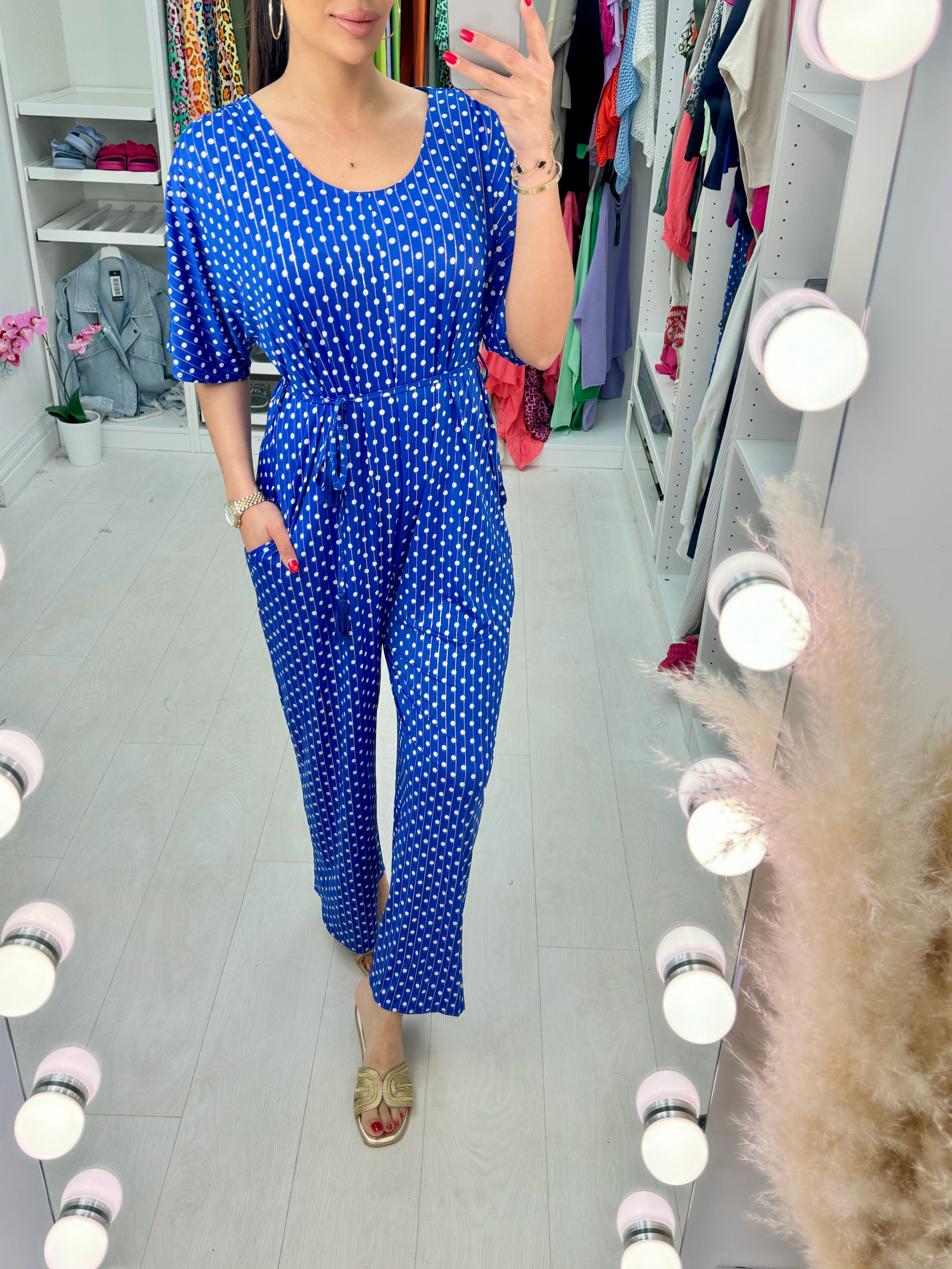 Gelato Polka Dot Print Jumpsuit
