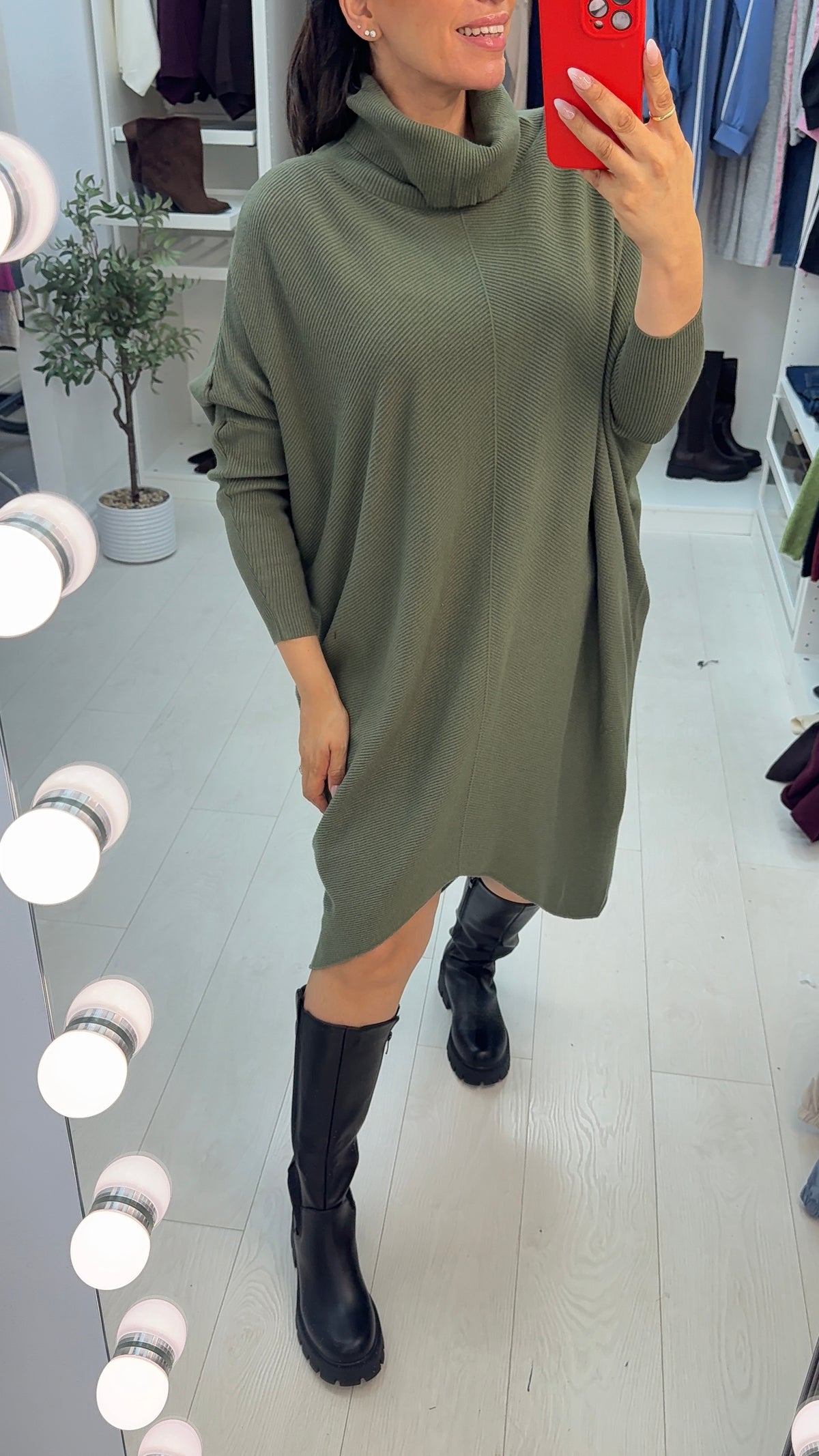 Emina Roll Neck Jumper Dress