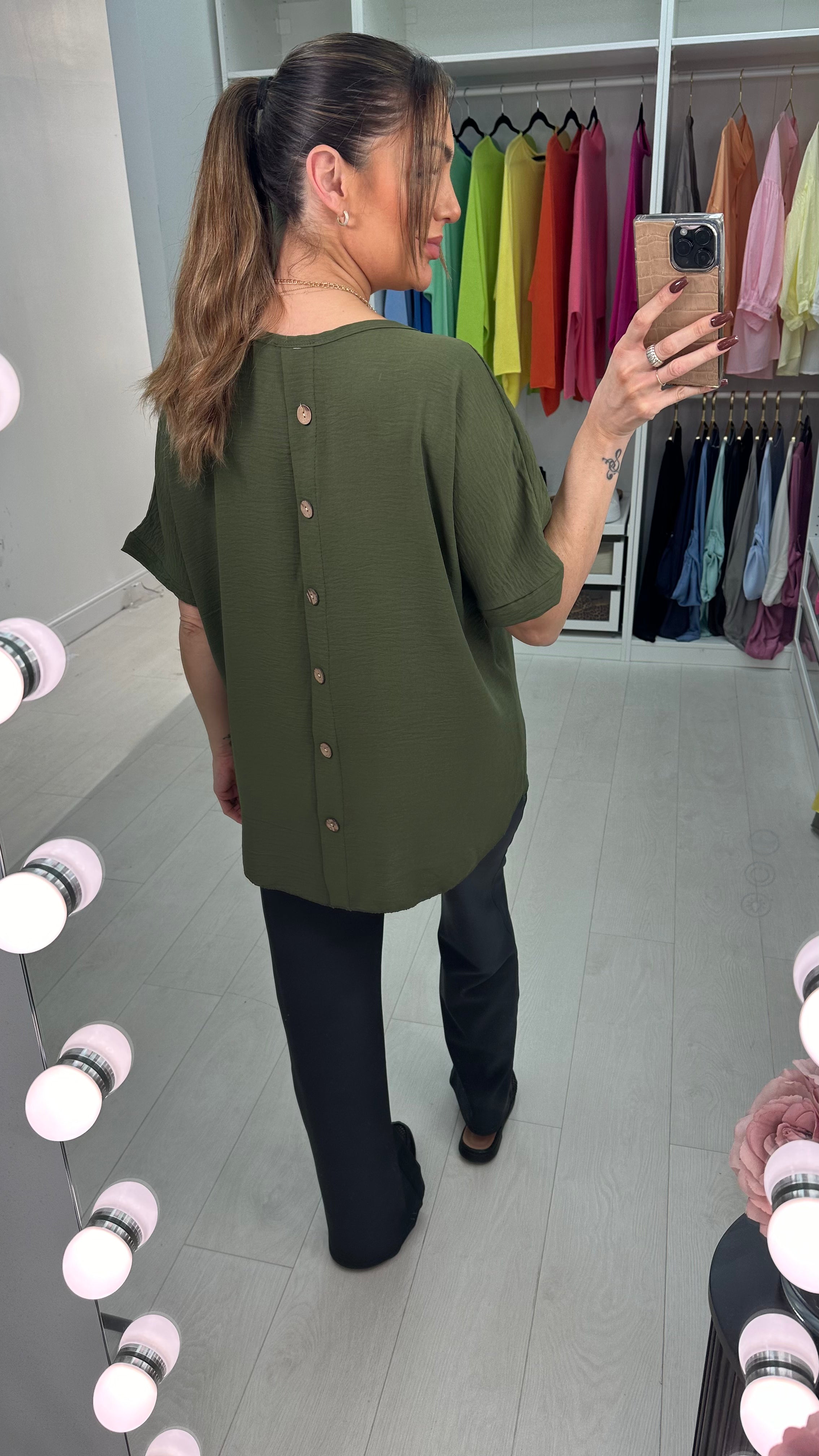 Channon Plain Loose Fit Necklace Top