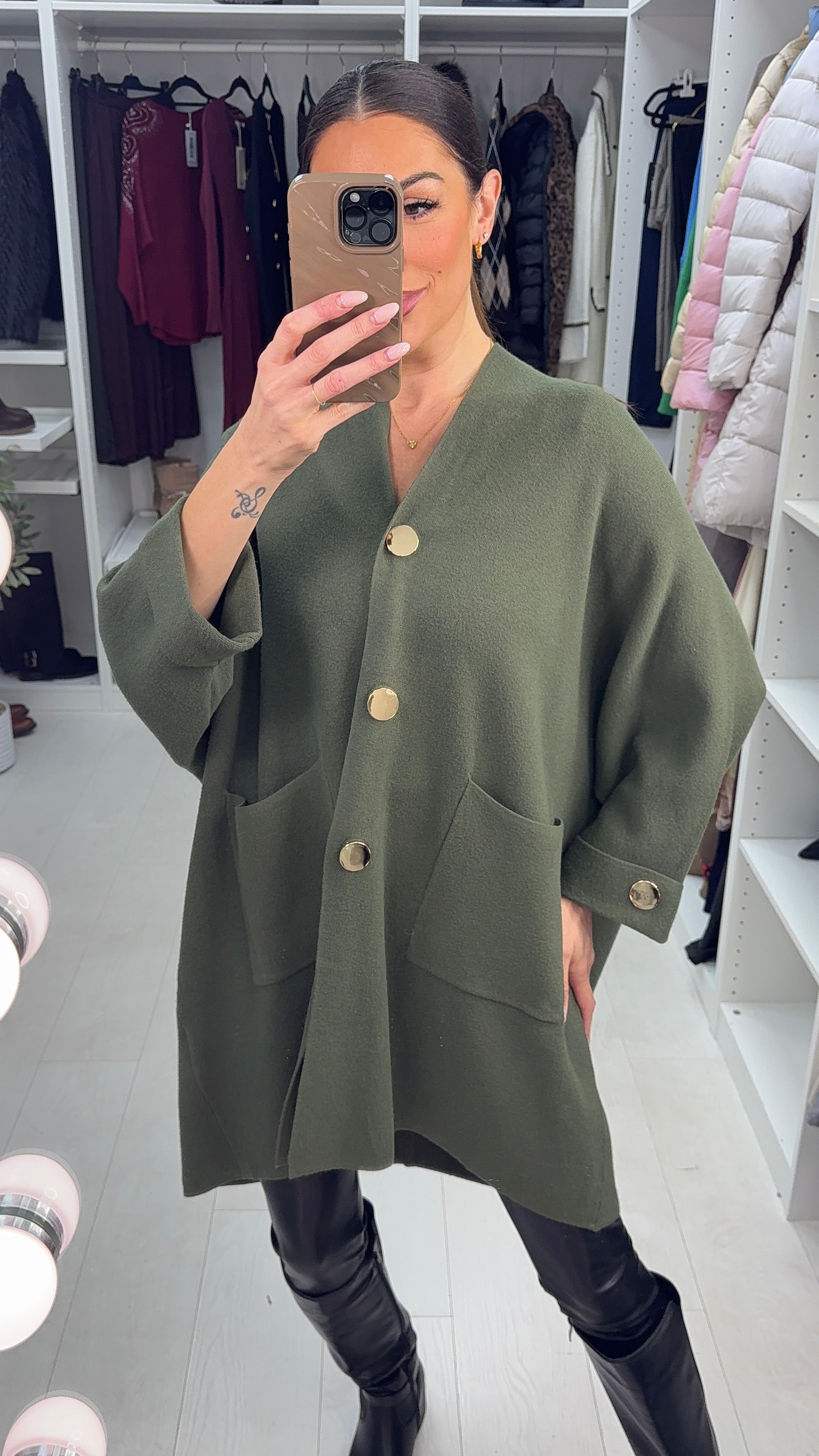 Kensington Button Detail Pocket Cardigan