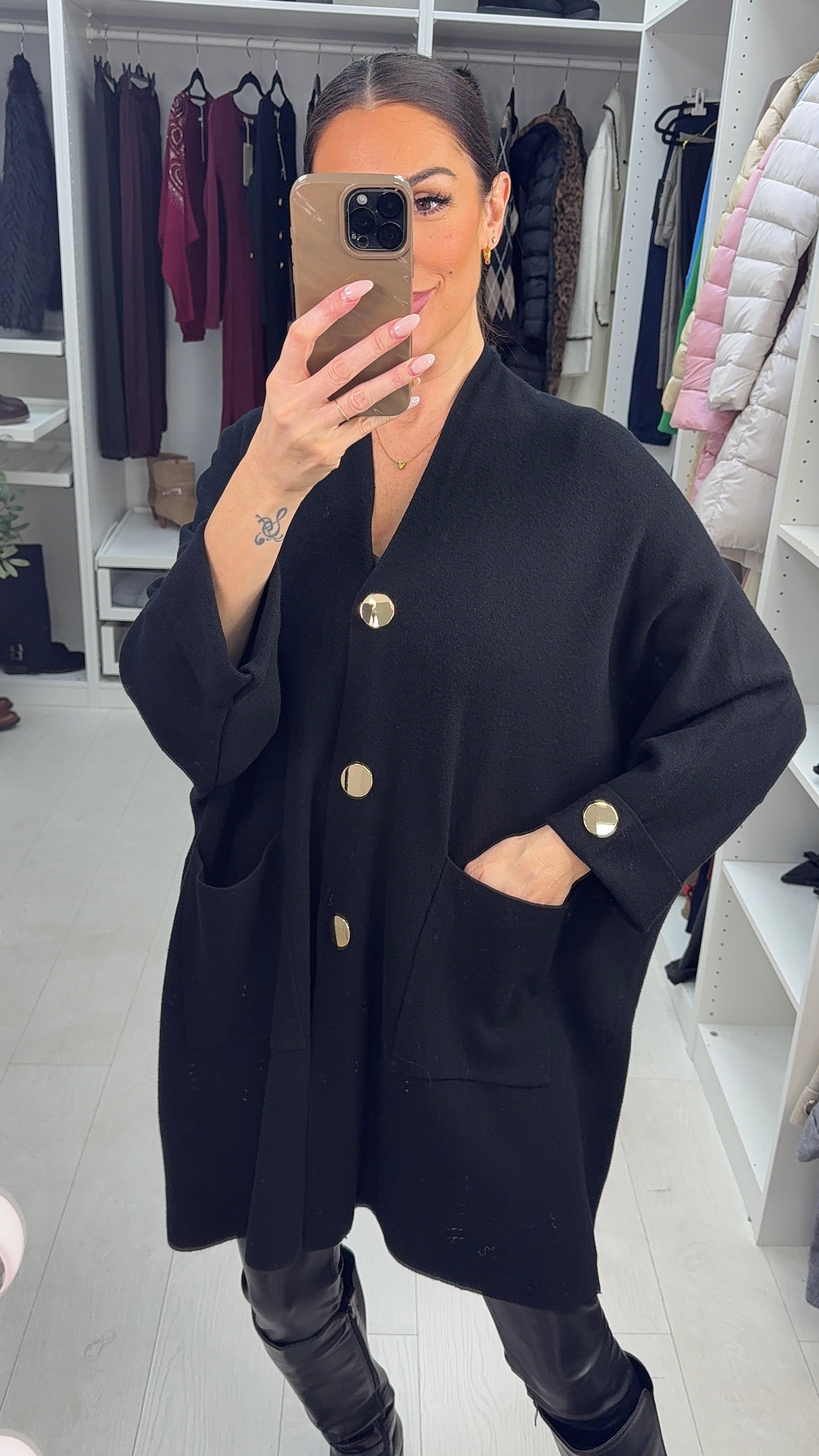 Kensington Button Detail Pocket Cardigan