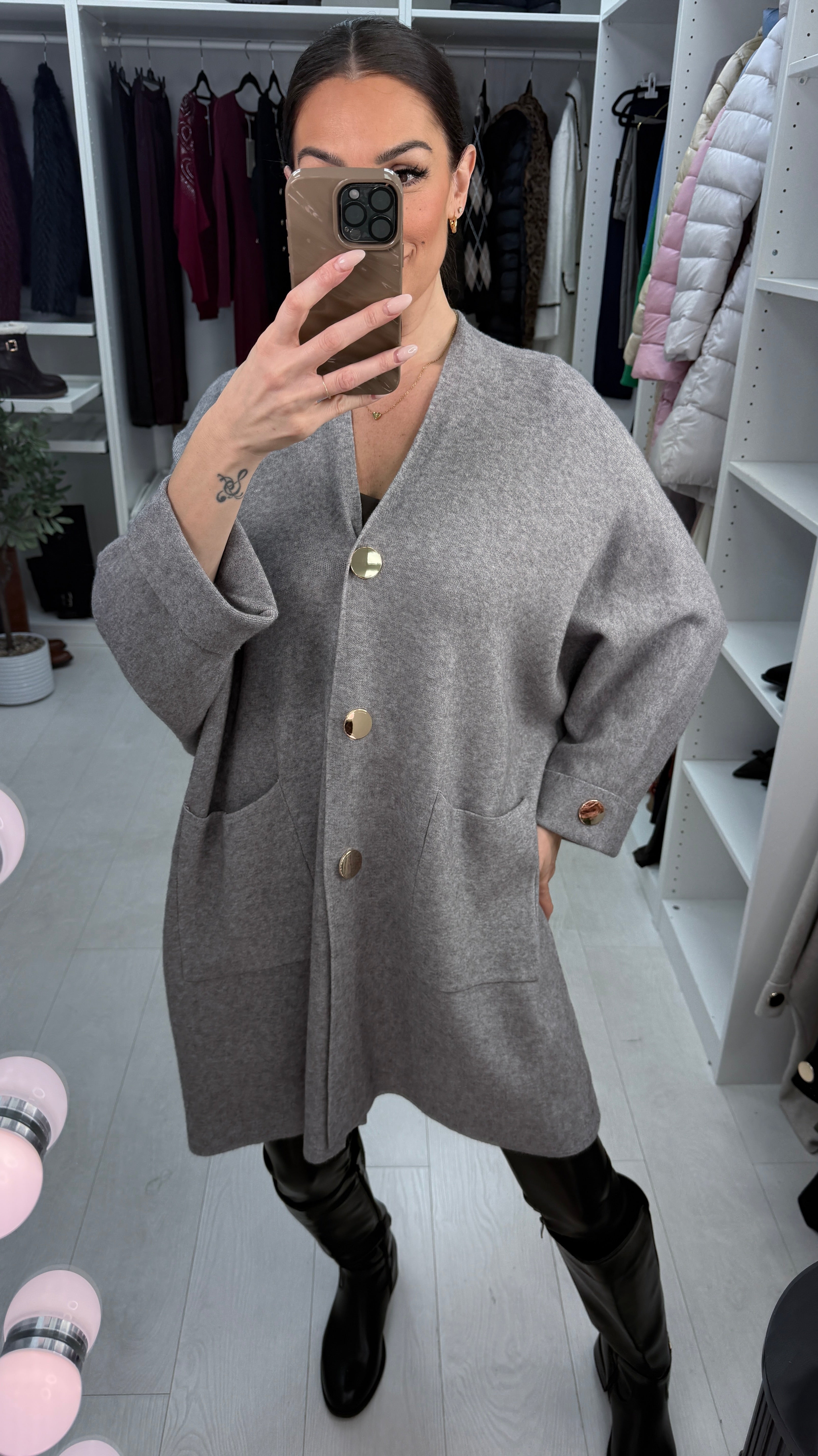 Kensington Button Detail Pocket Cardigan