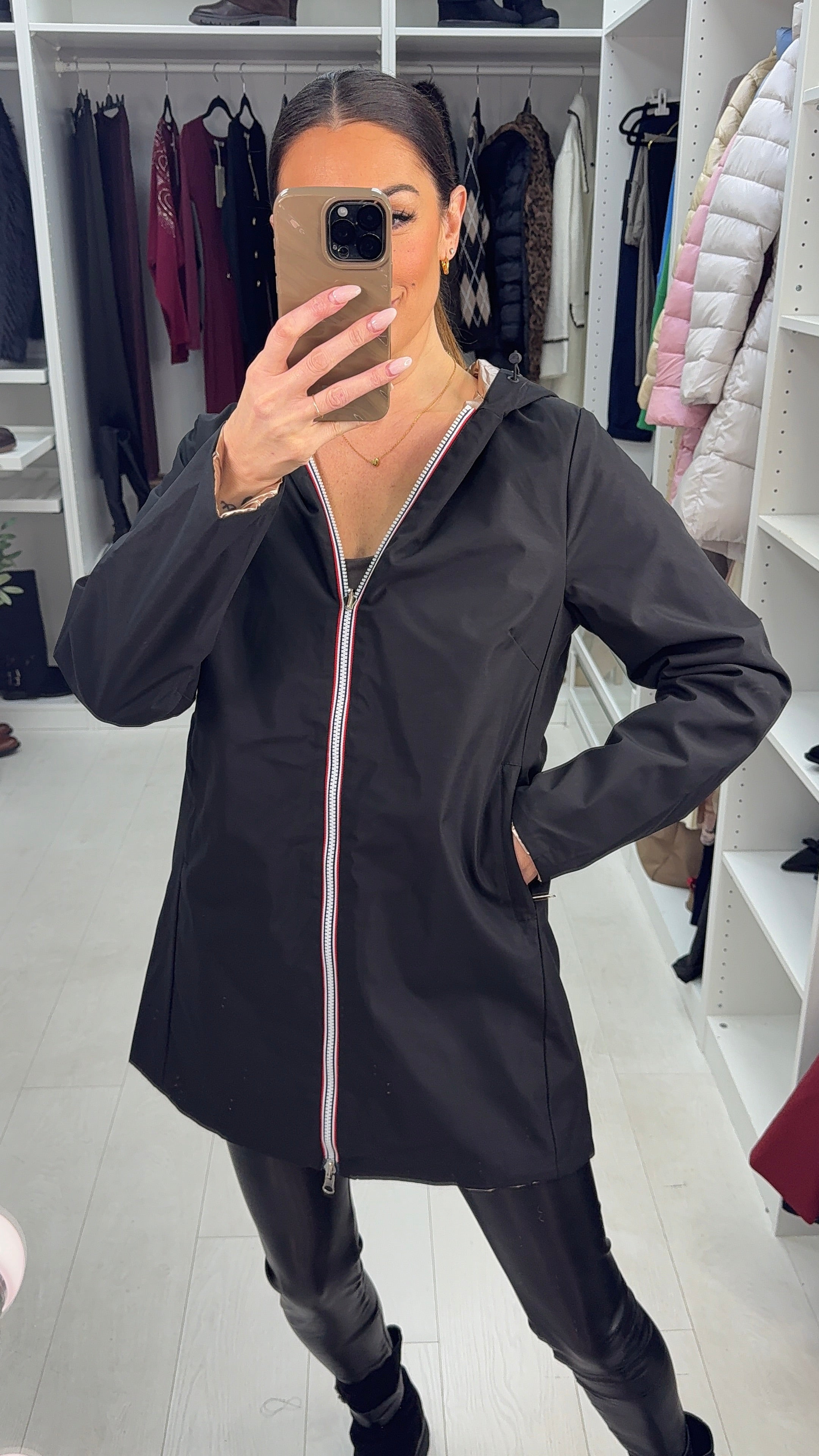 Zoyce Reversible Hooded Raincoat