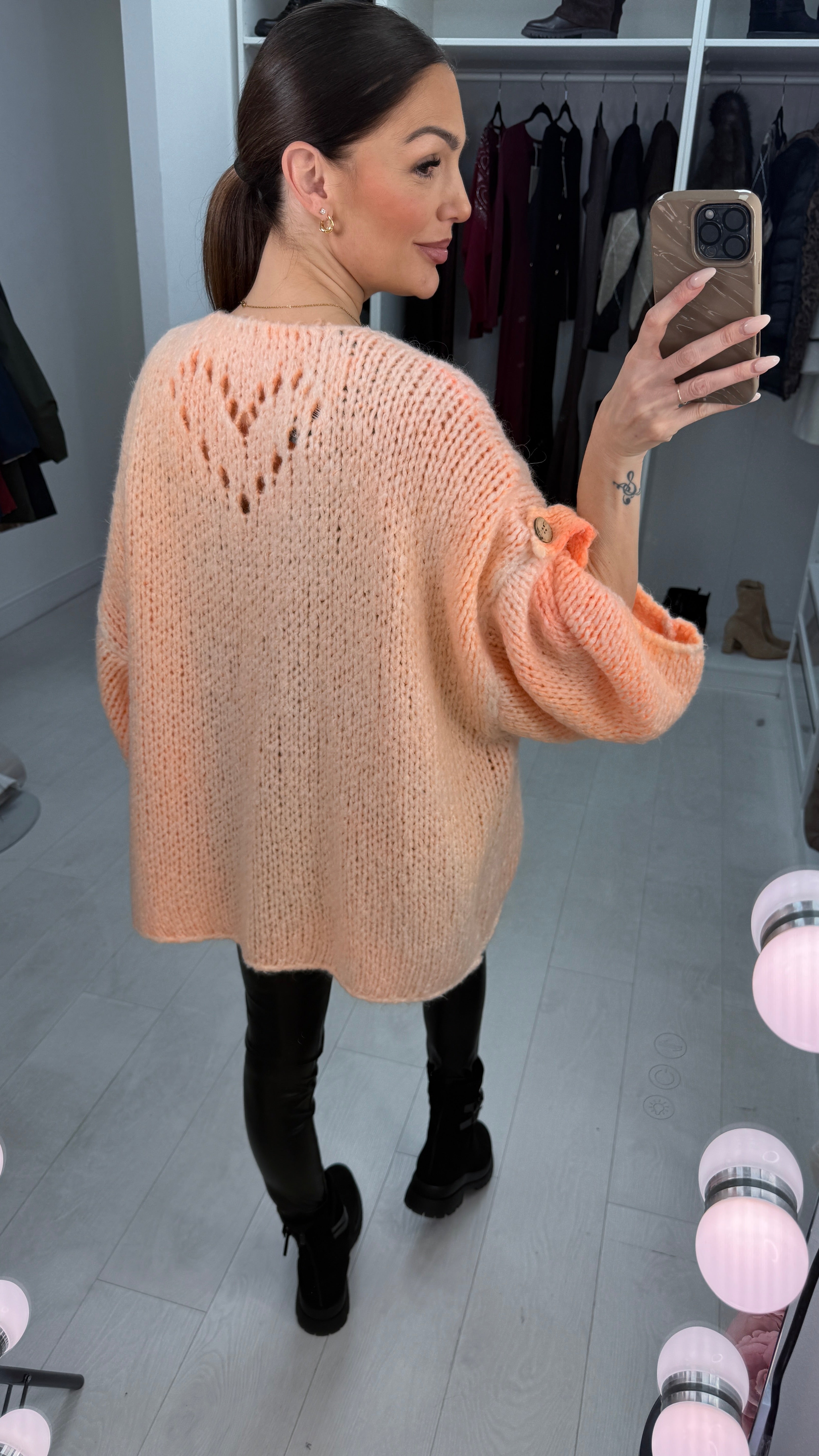 Josie Rolled Sleeve Chunky Cardigan