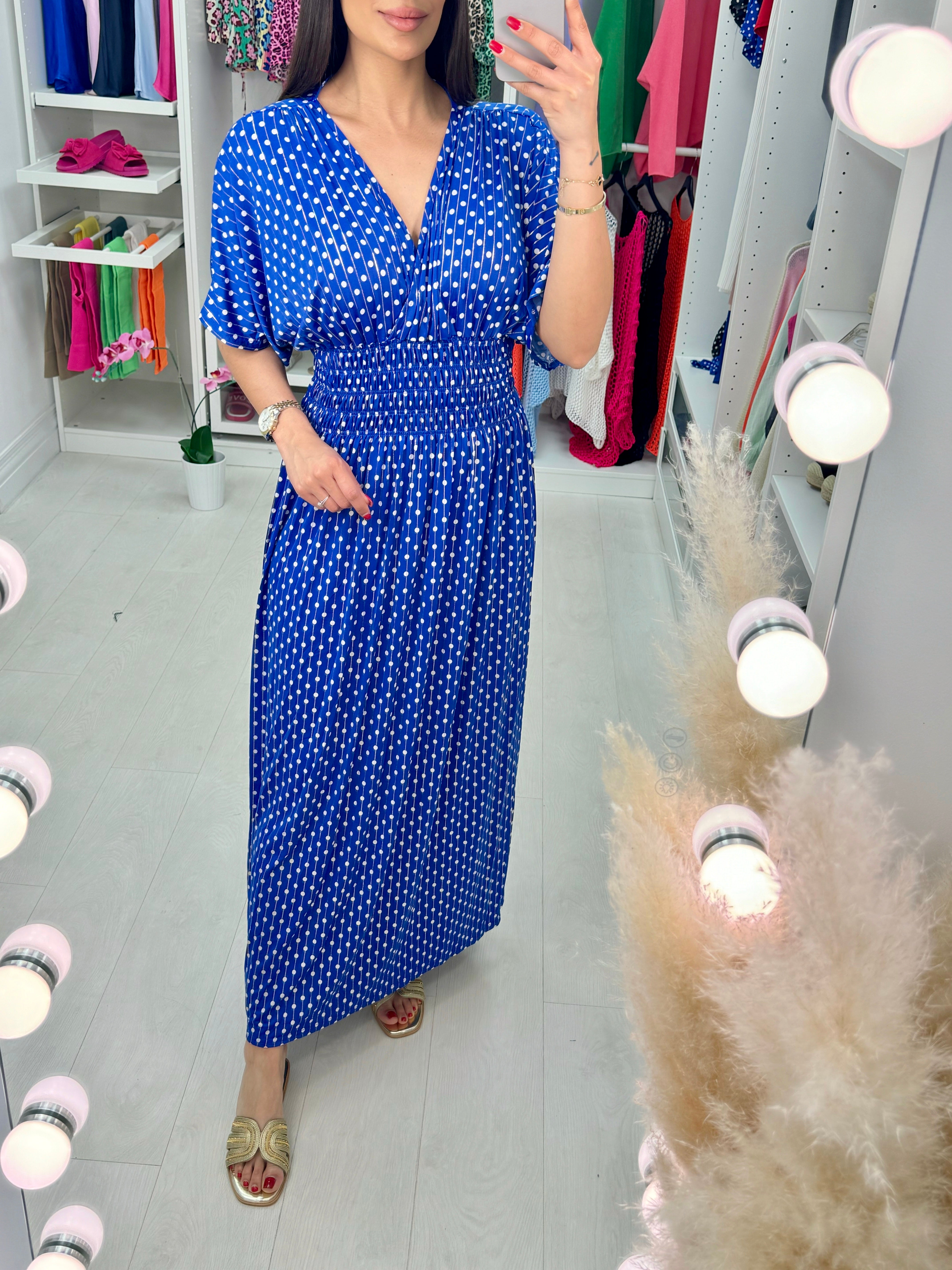 Giulia Polka Dot Magic Slinky Dress