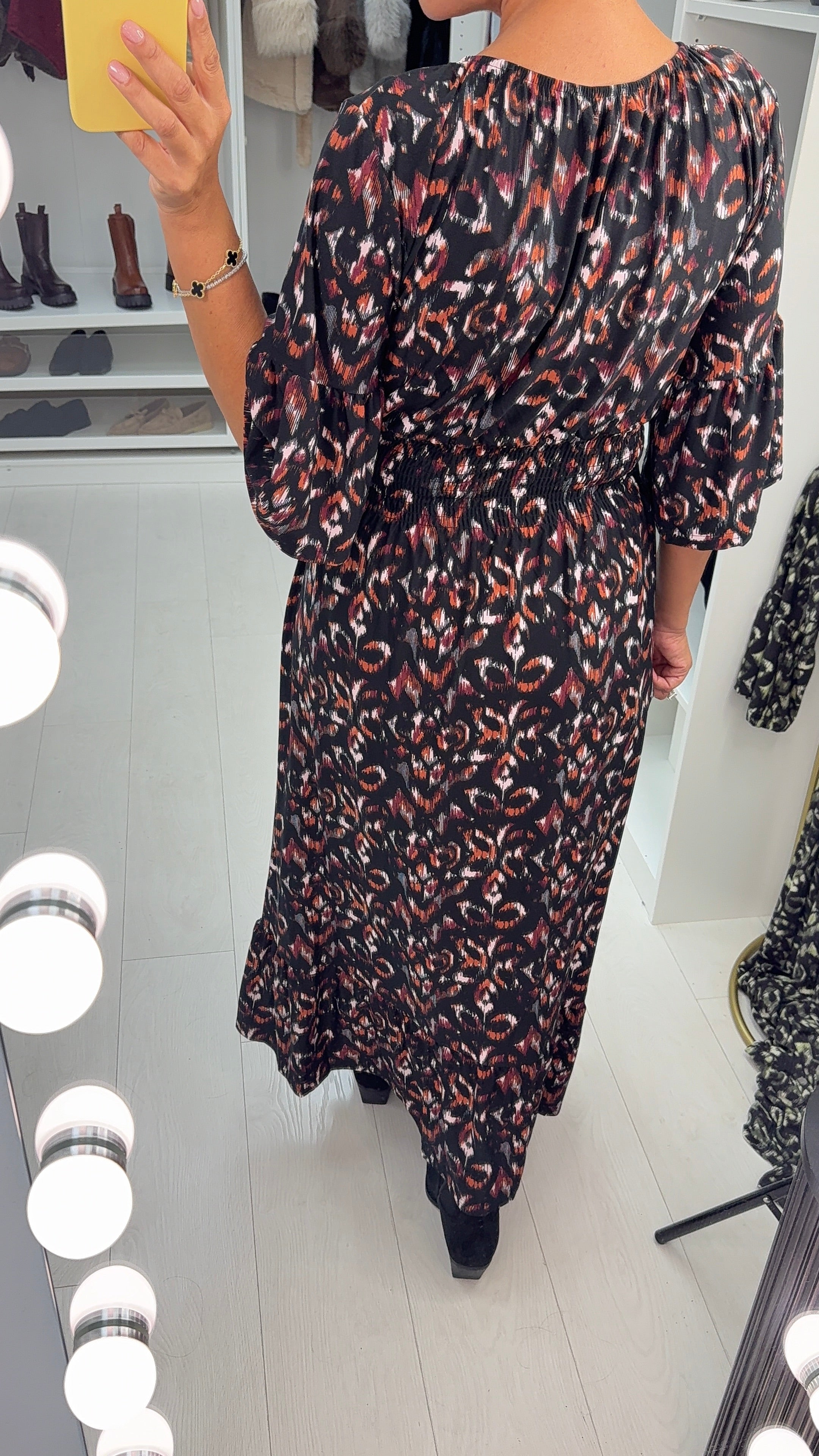 Dorothy Shirred Waist Magic Maxi Dress