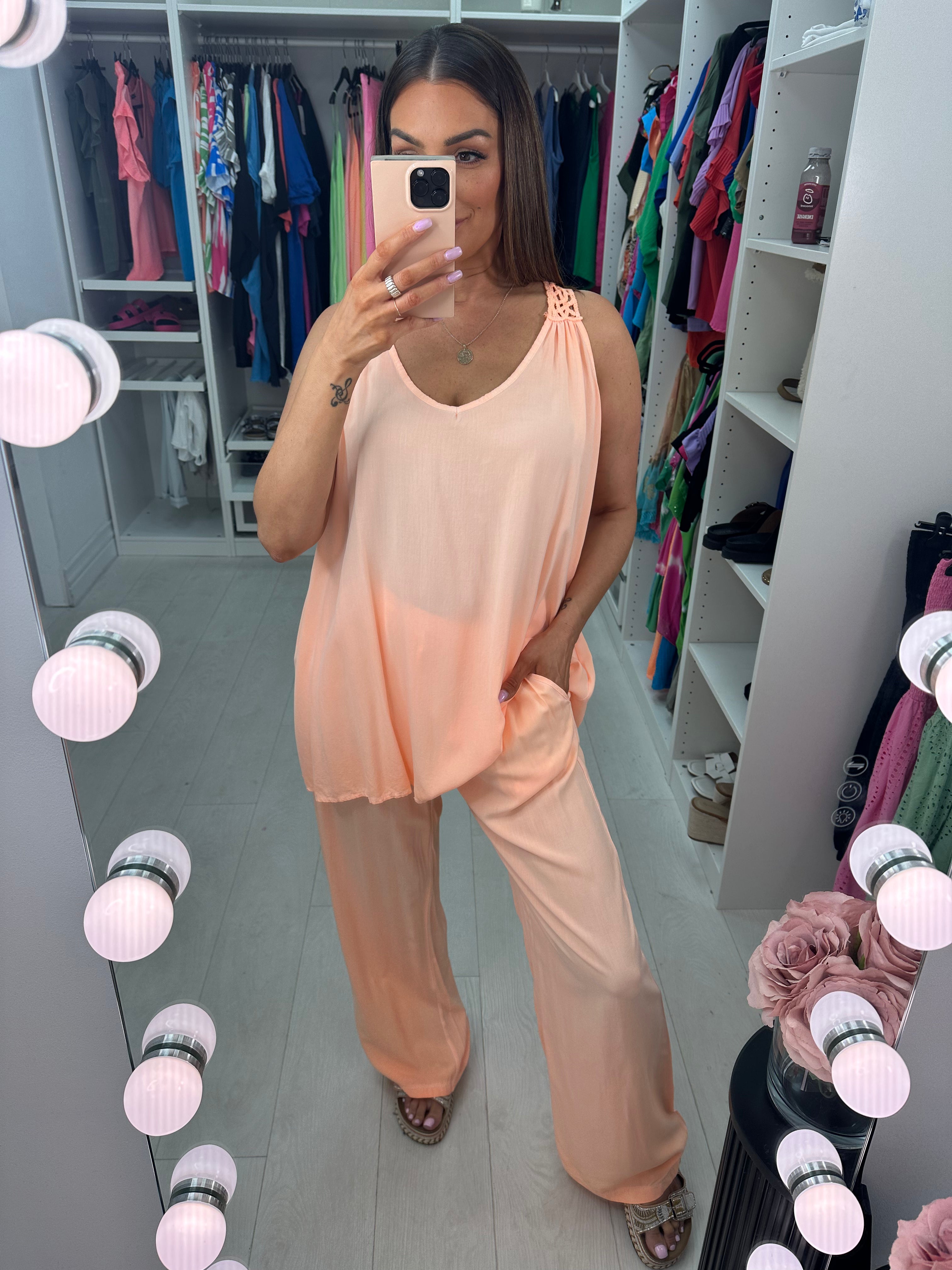 Tanitha Neon Crochet Loose Fit Co-Ord