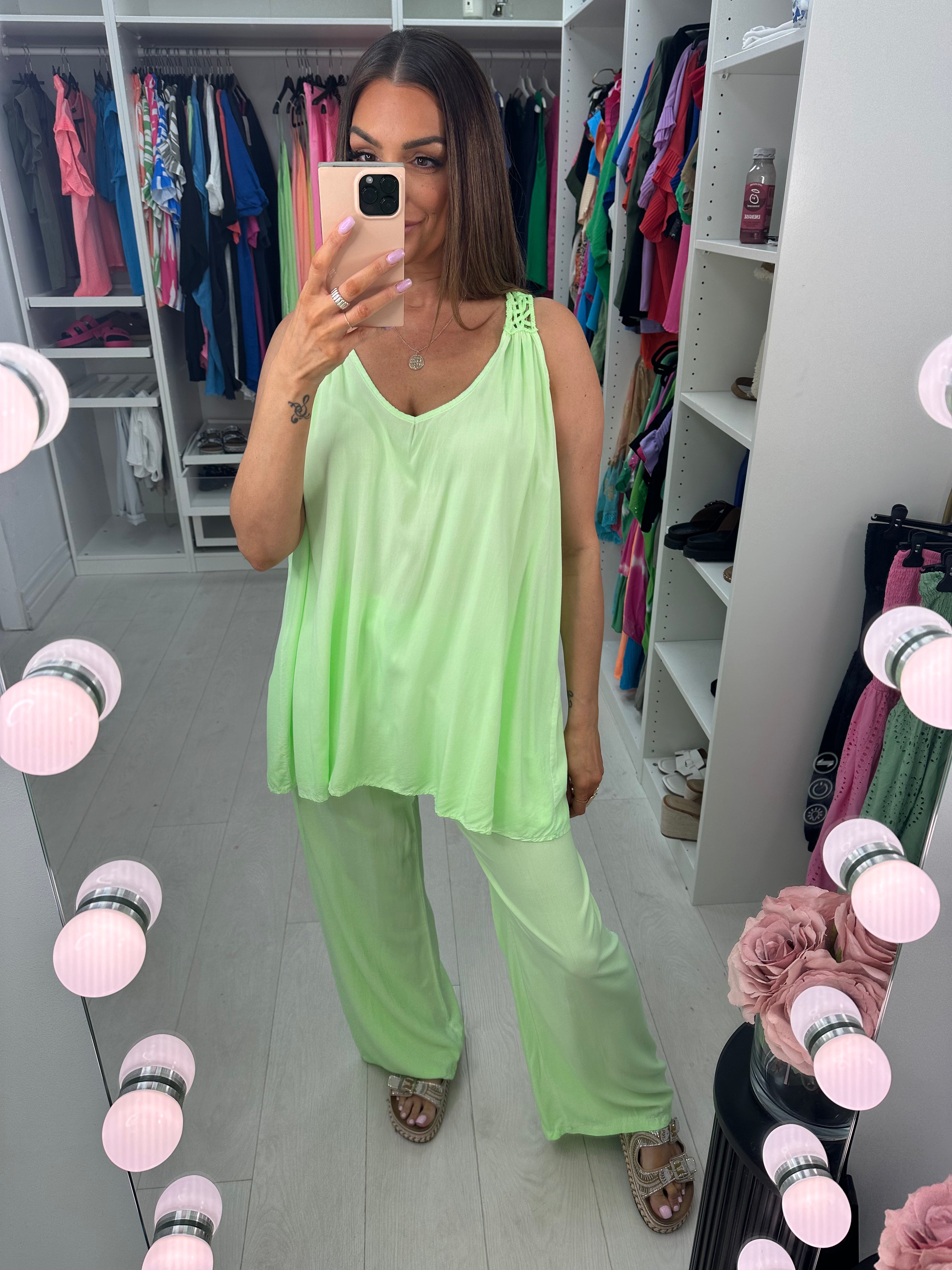 Tanitha Neon Crochet Loose Fit Co-Ord