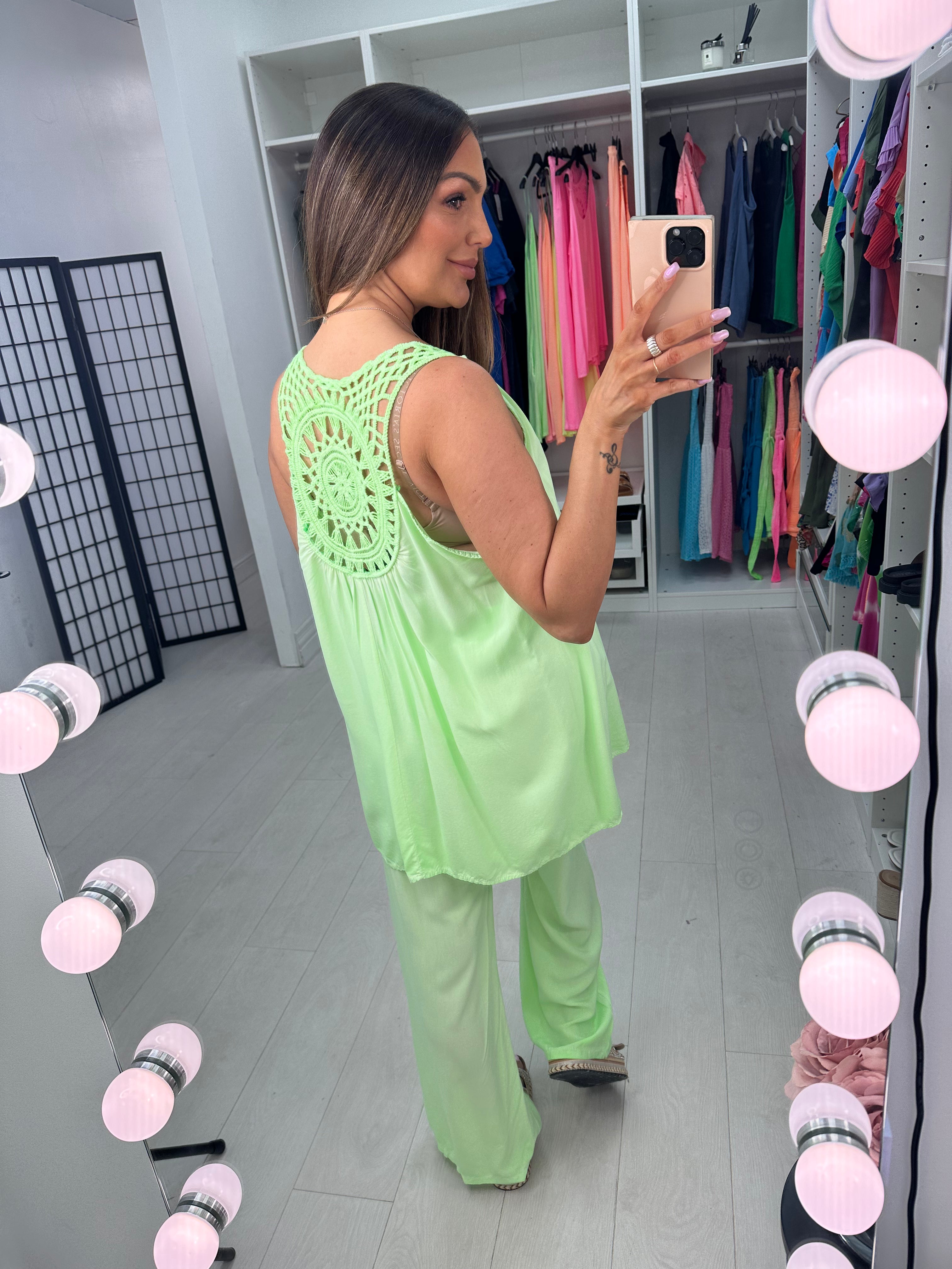 Tanitha Neon Crochet Loose Fit Co-Ord