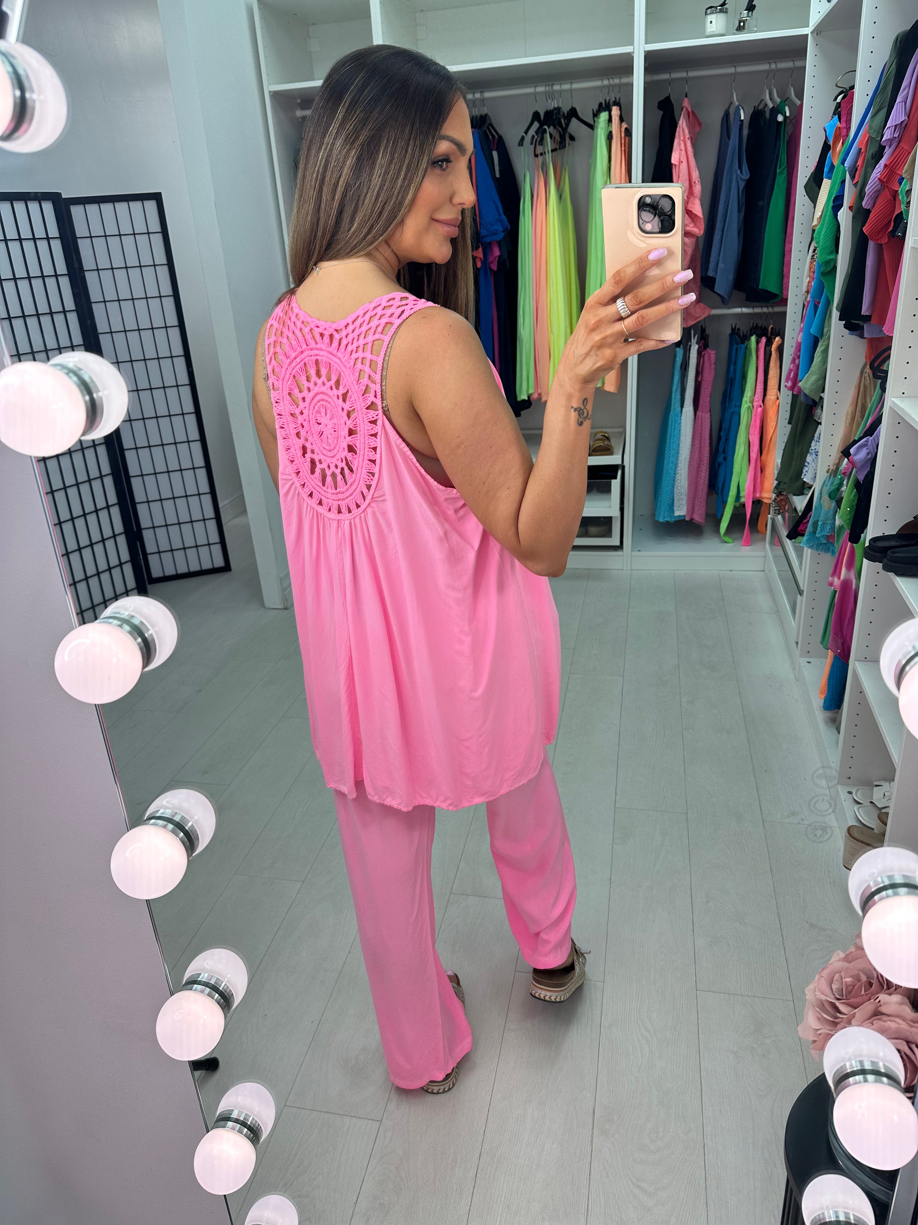 Tanitha Neon Crochet Loose Fit Co-Ord