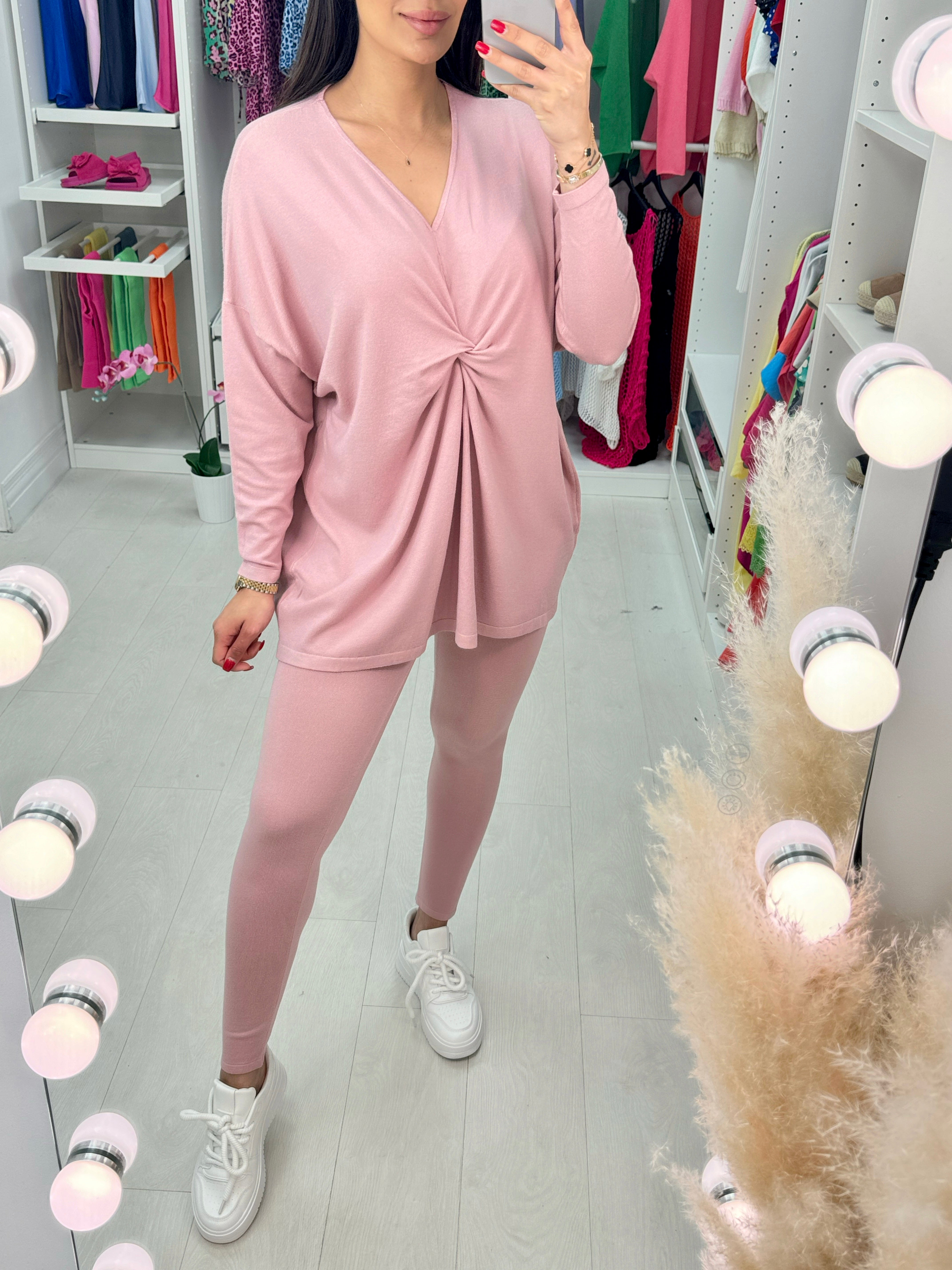 Casta Tie Knot Front Jumper & Leggings Set