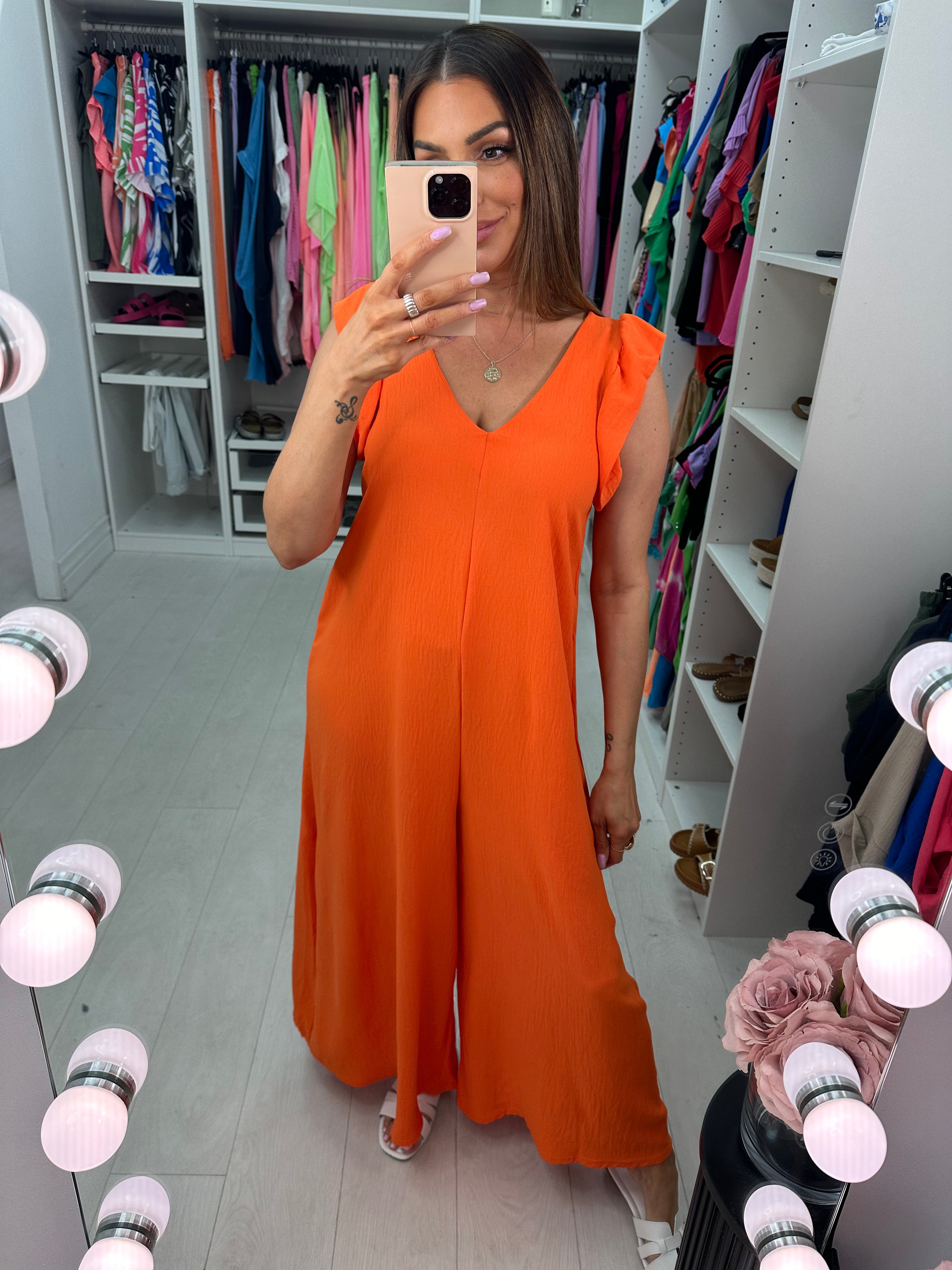 Arin Frill Sleeve Jumpsuit