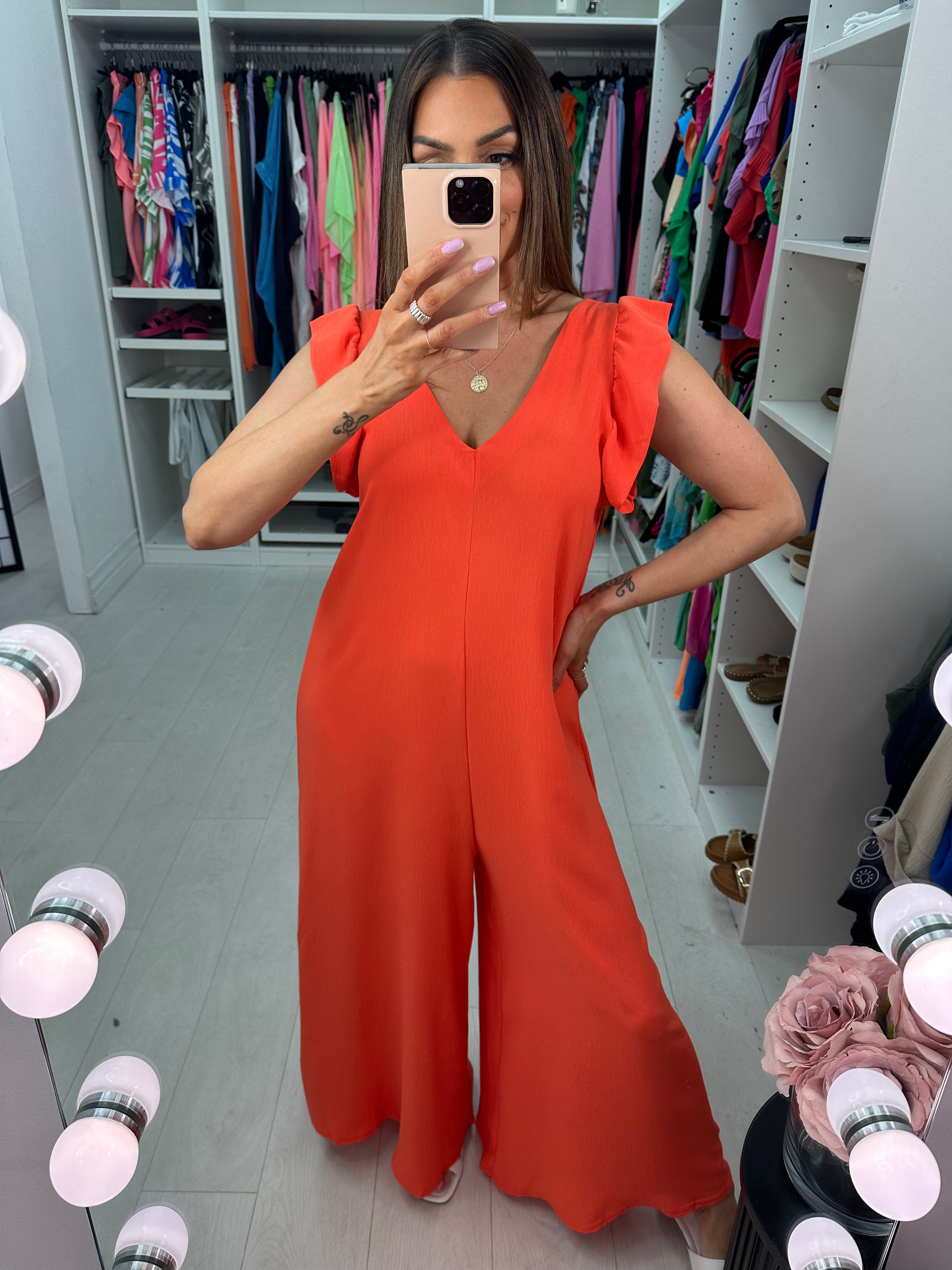 Arin Frill Sleeve Jumpsuit