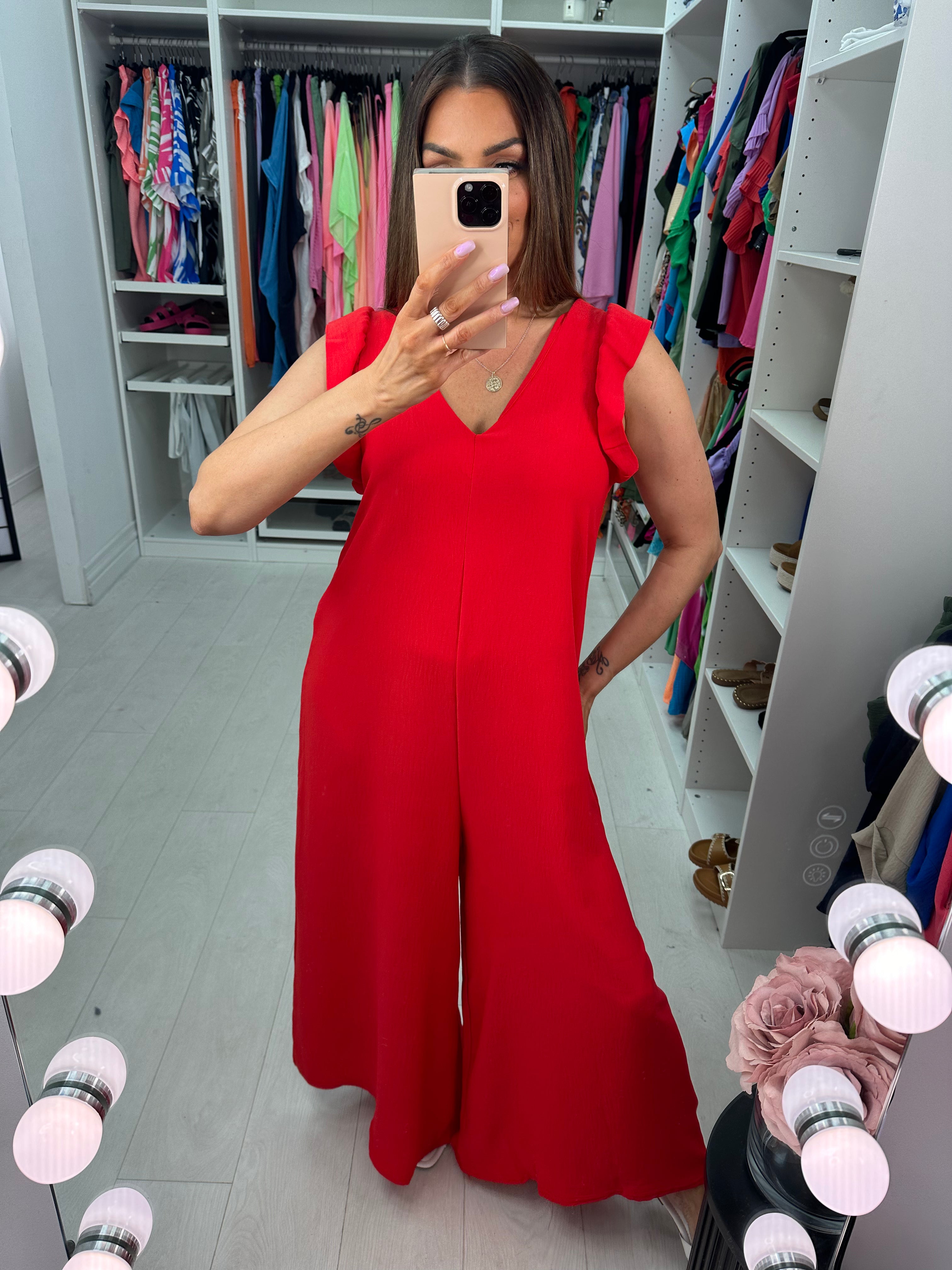 Arin Frill Sleeve Jumpsuit