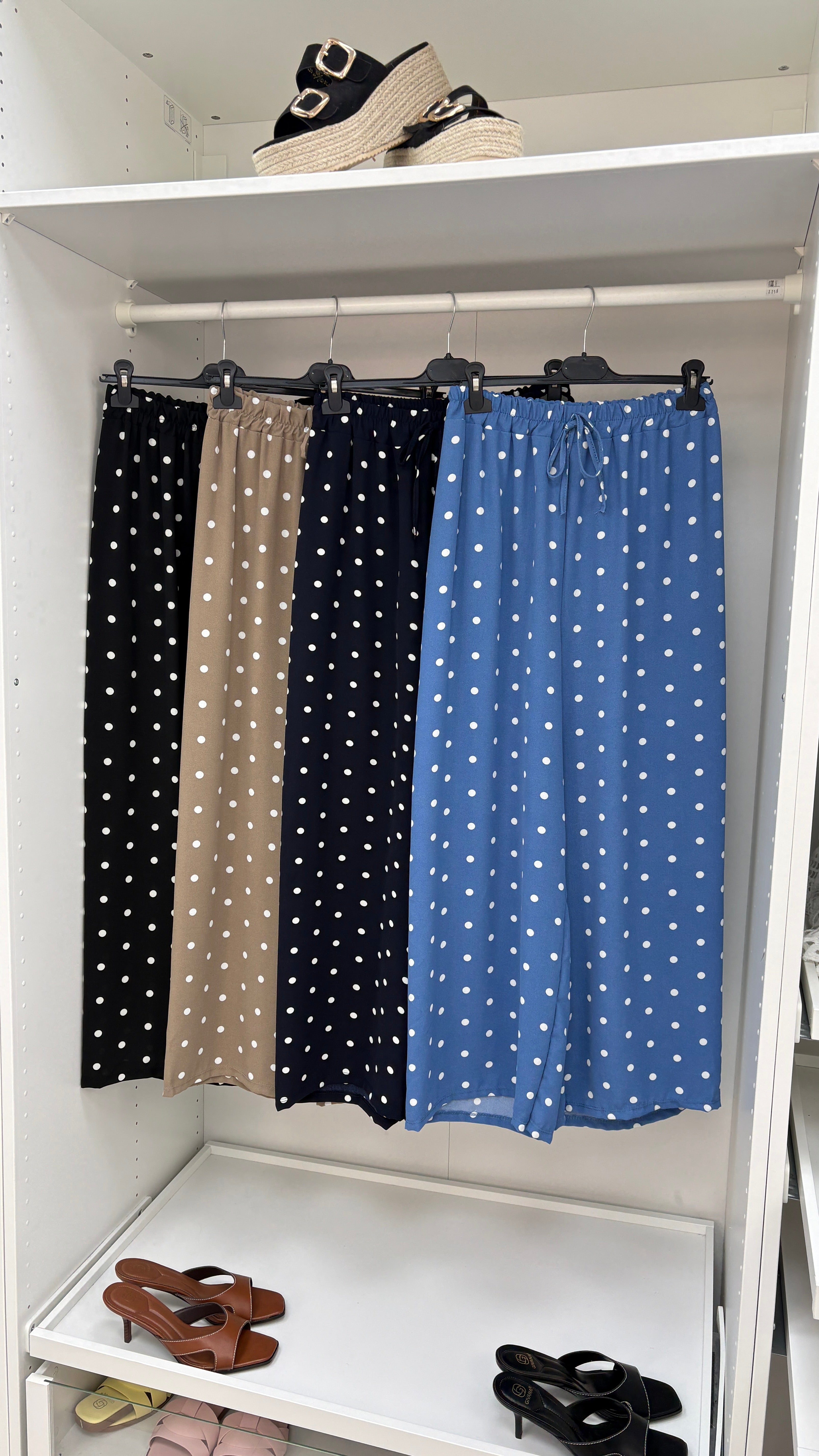 Brinley Polka Dot Elasticated Waist Trousers
