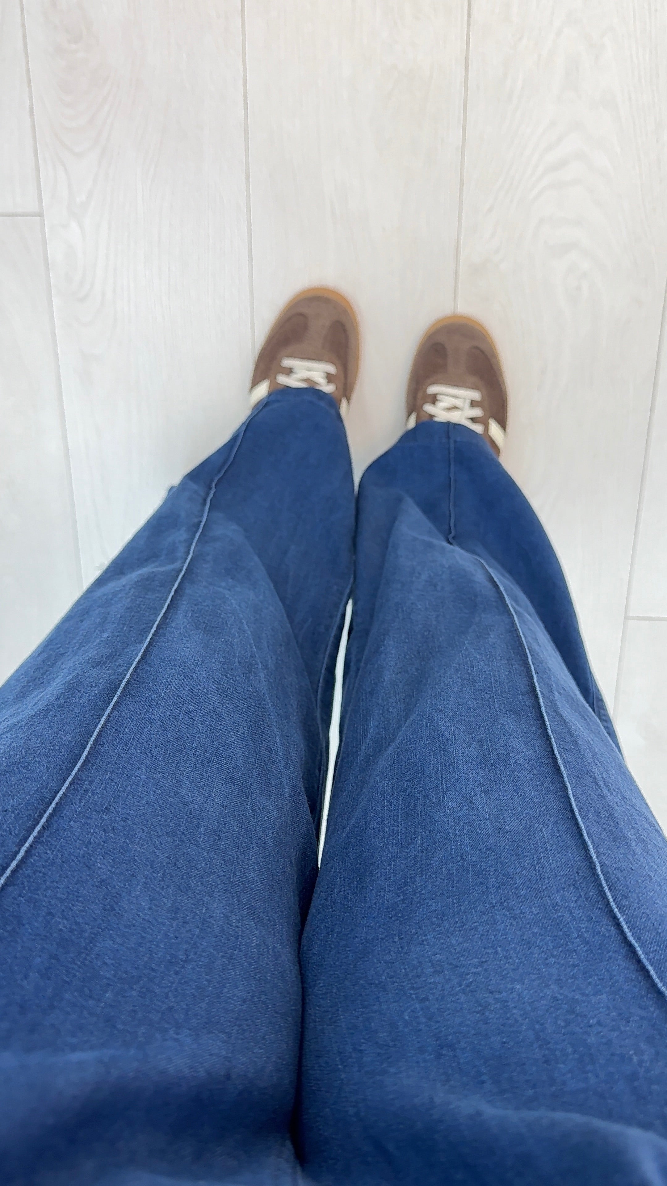 Loissa Wide Leg Soft Denim Trousers
