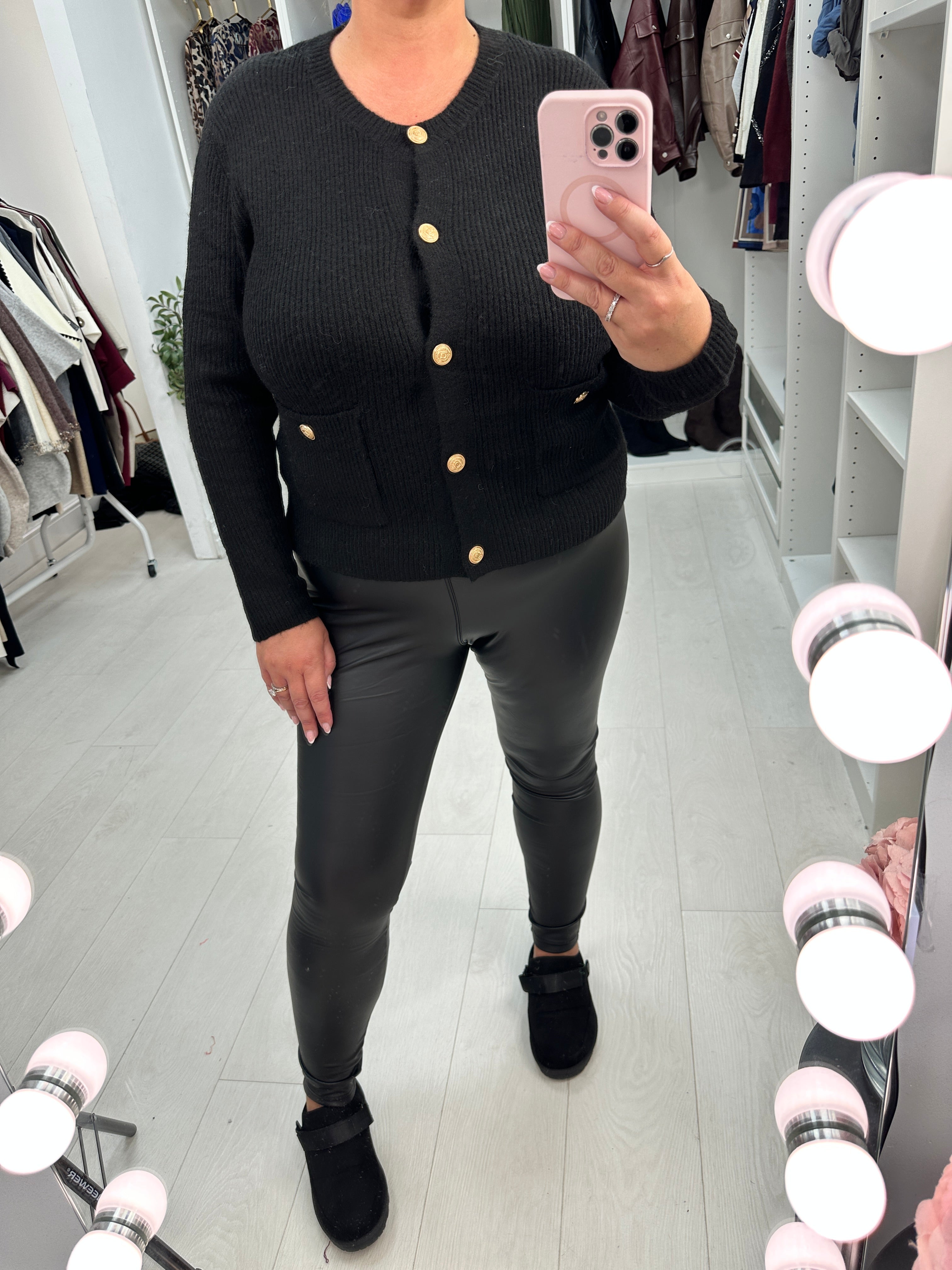 Calina Plain Supper Soft Button Front Cardigan