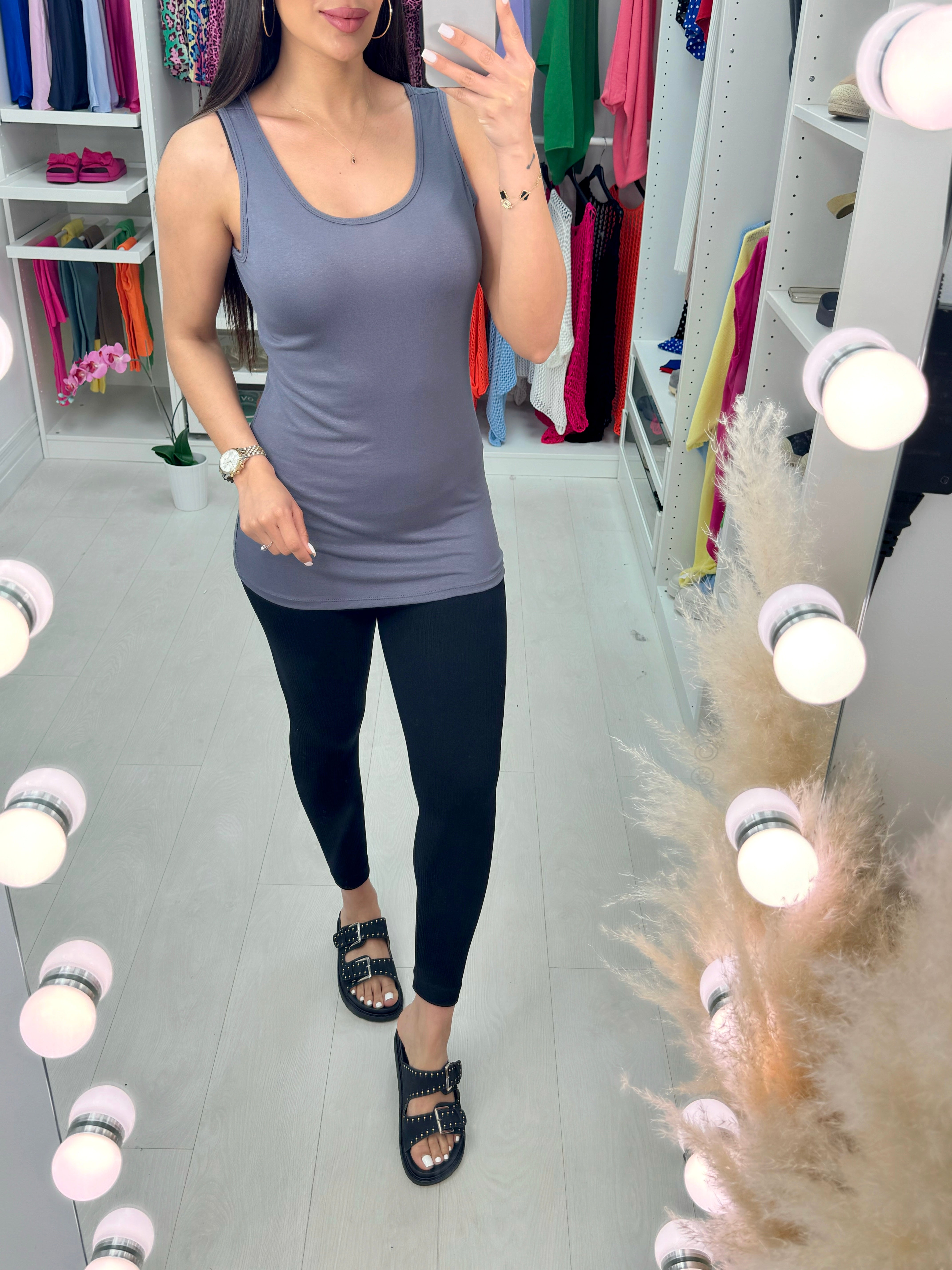 Arden Plain Basic Vest Top