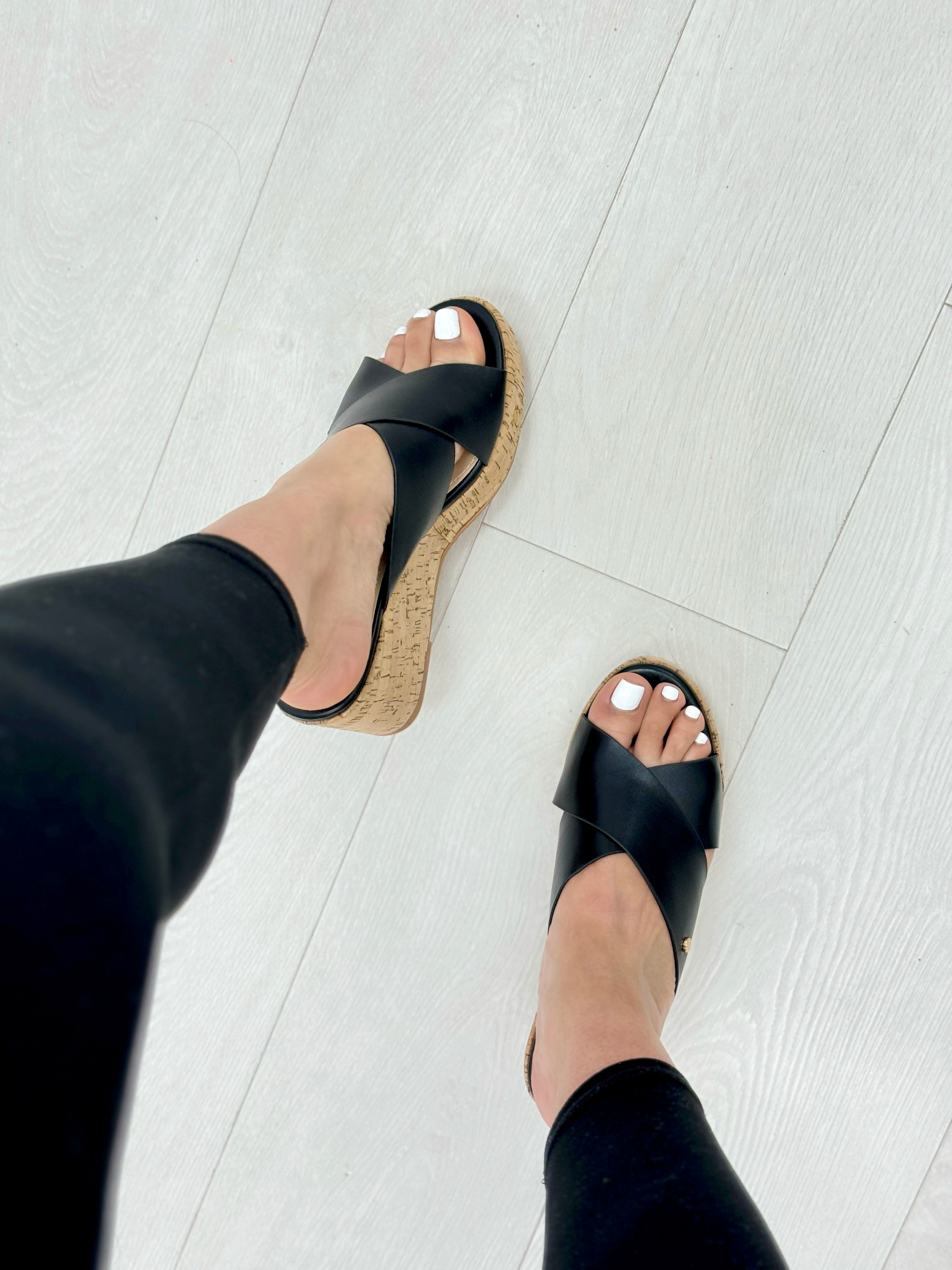 Solinho Plain Cork Platform Sandals