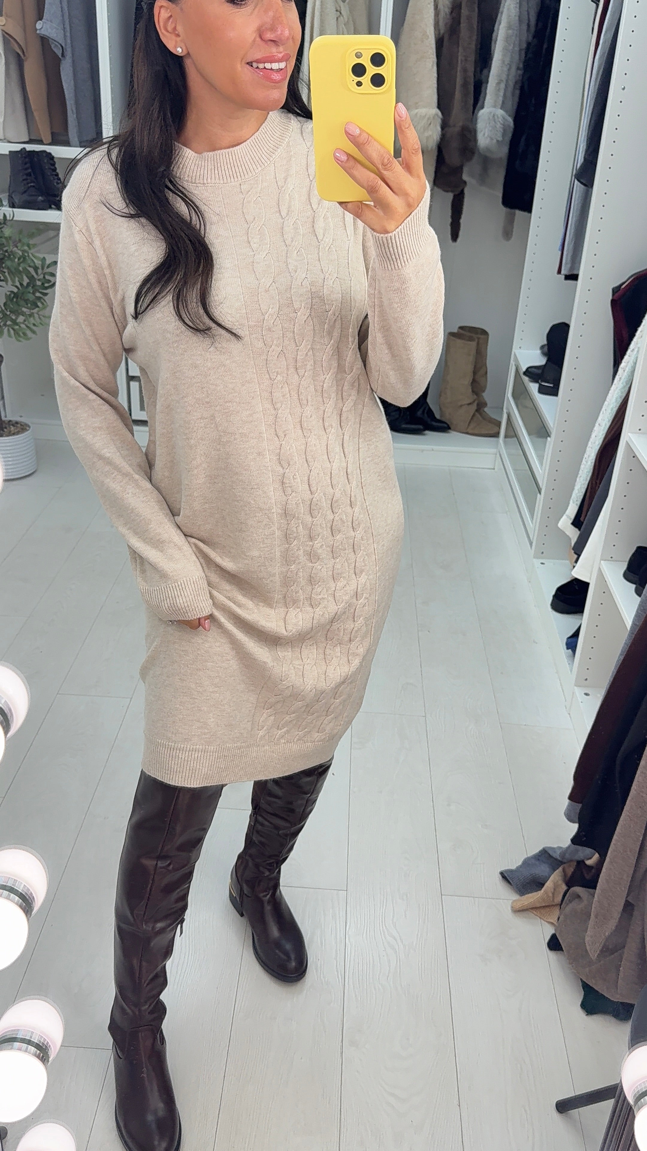 Miriam Cable Detail Knitted Dress