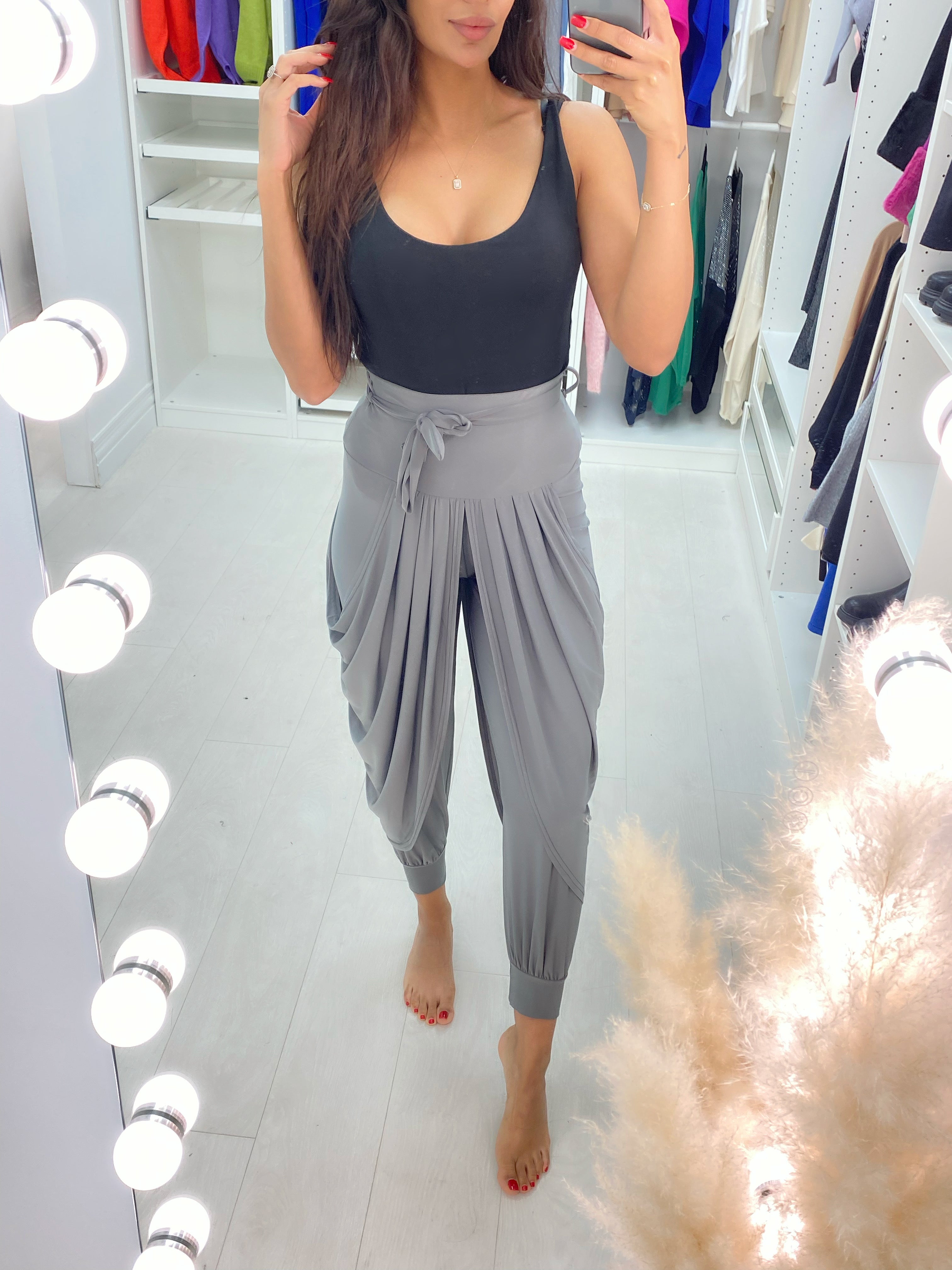 Gracelyn Belted Slouch Hareem Trousers