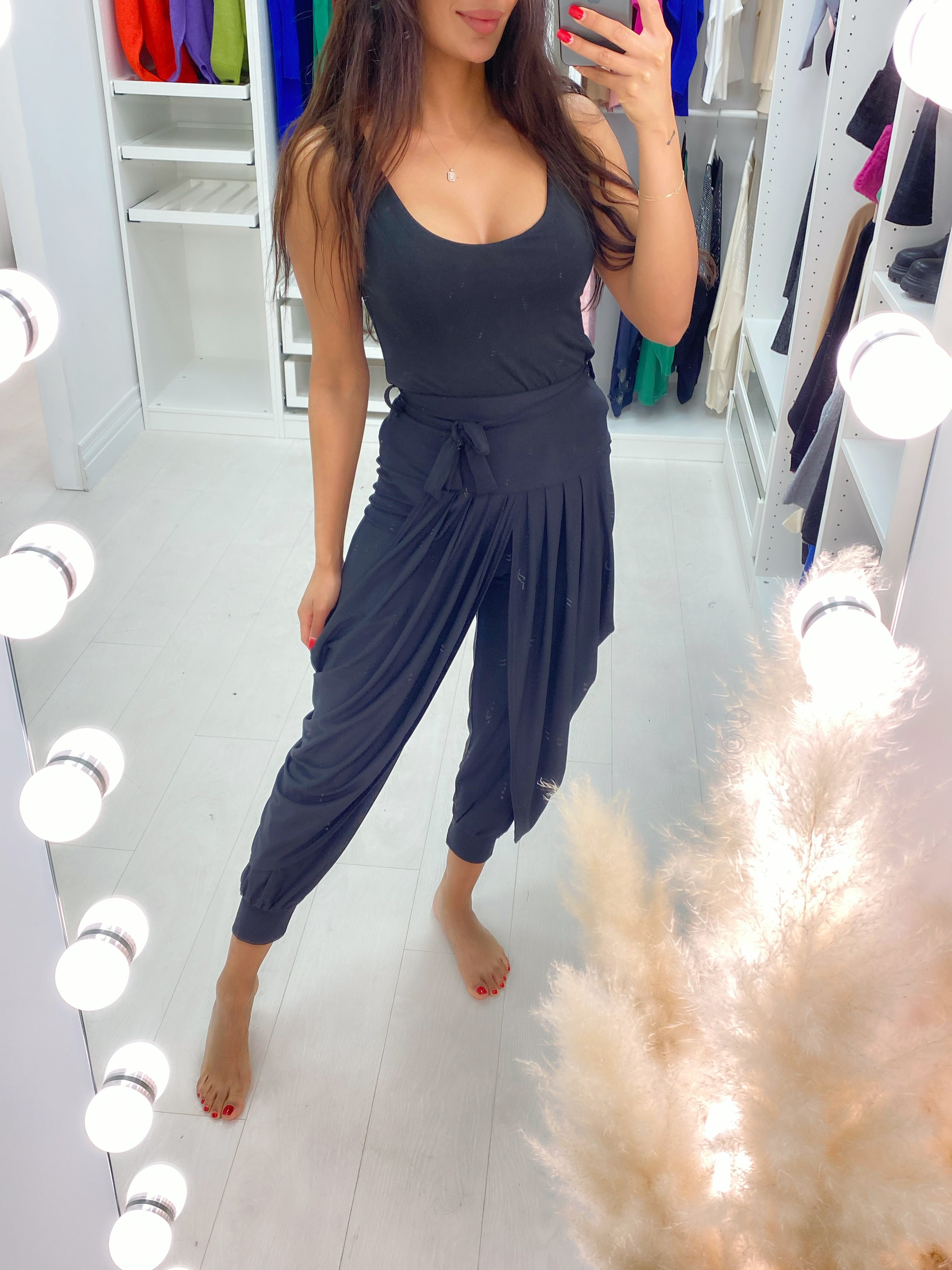 Gracelyn Belted Slouch Hareem Trousers