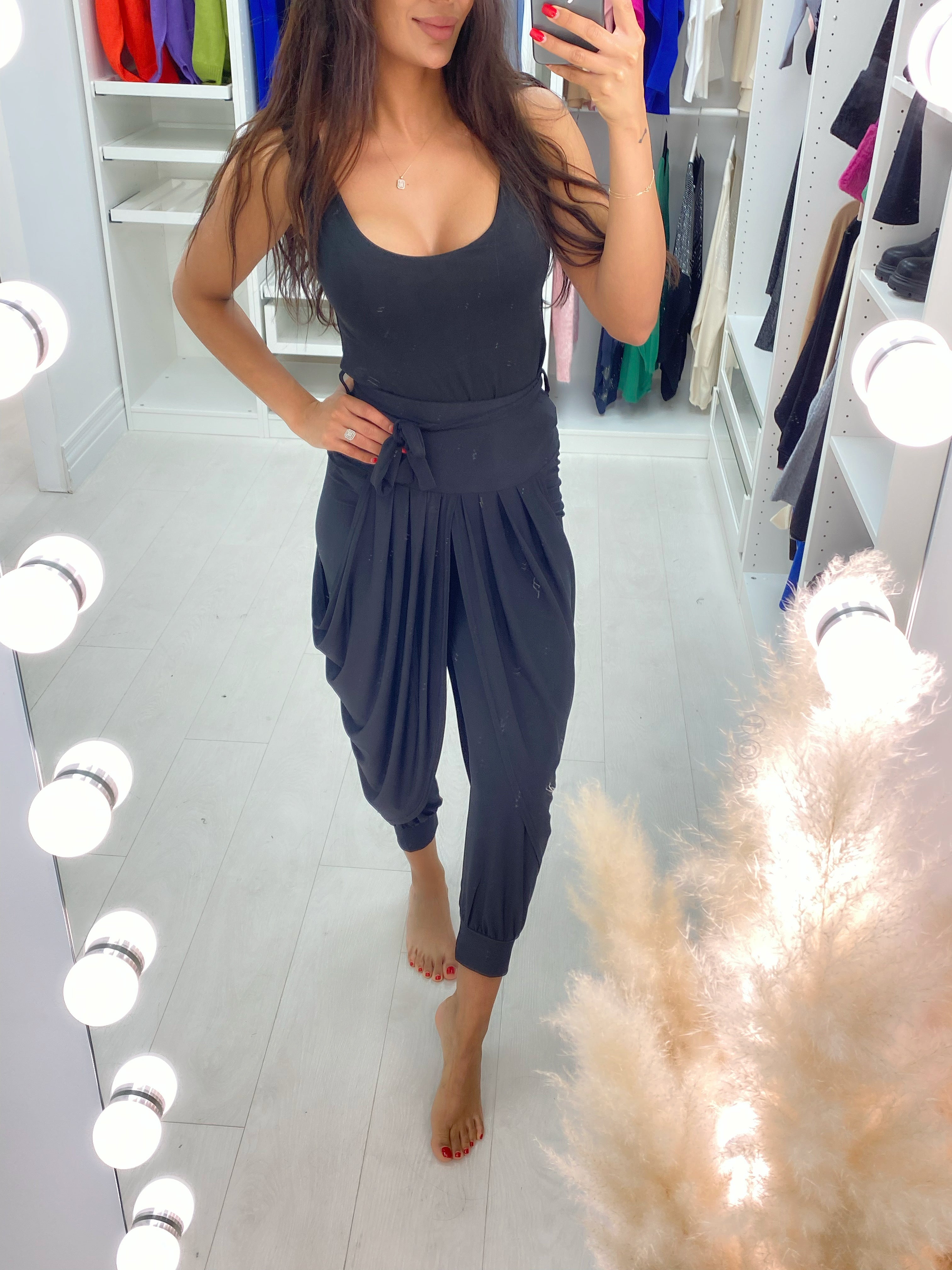 Gracelyn Belted Slouch Hareem Trousers