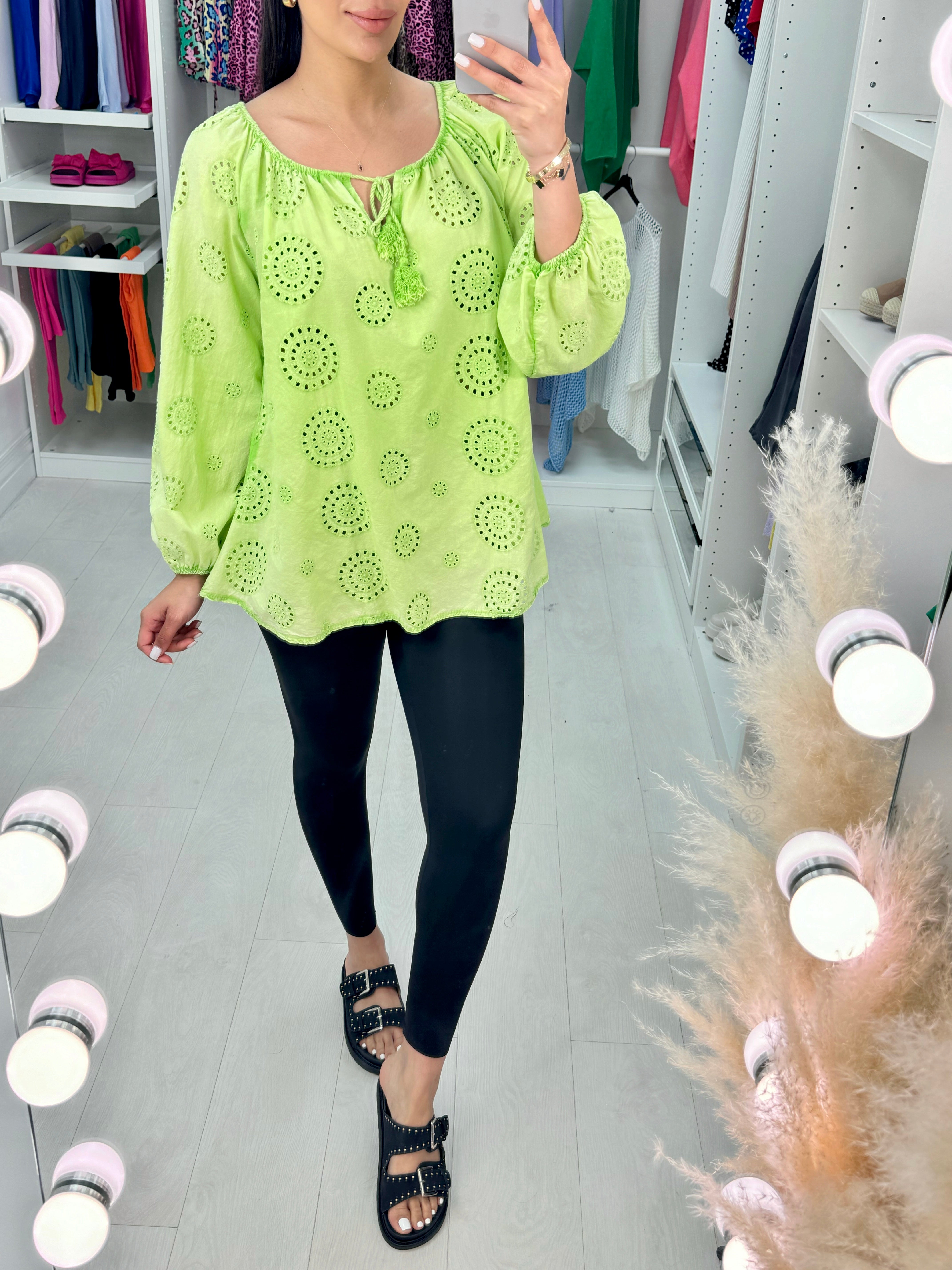 Fallon Crochet Detail Bardot Top