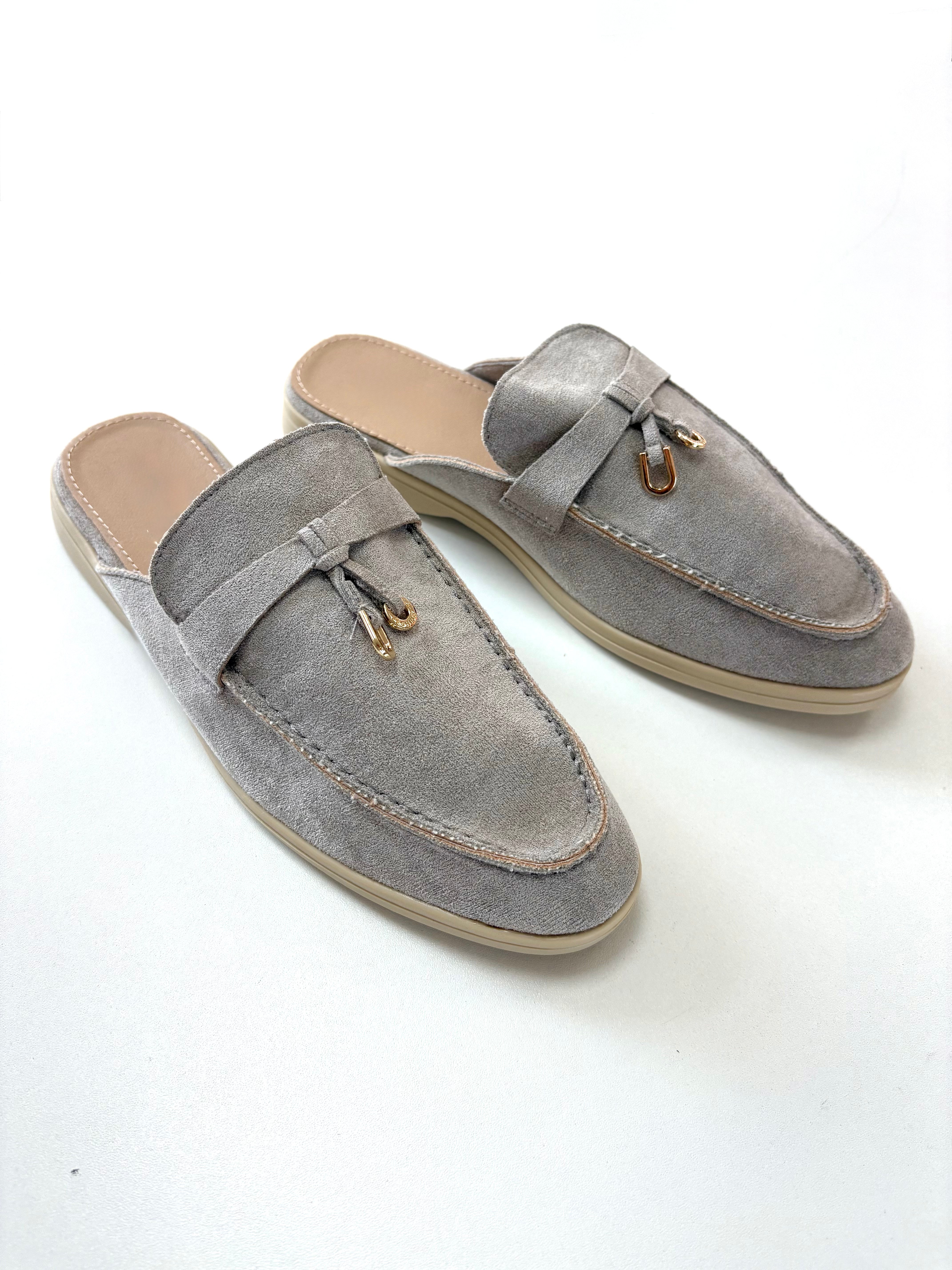 Mandie Faux Suede Slip On Mules