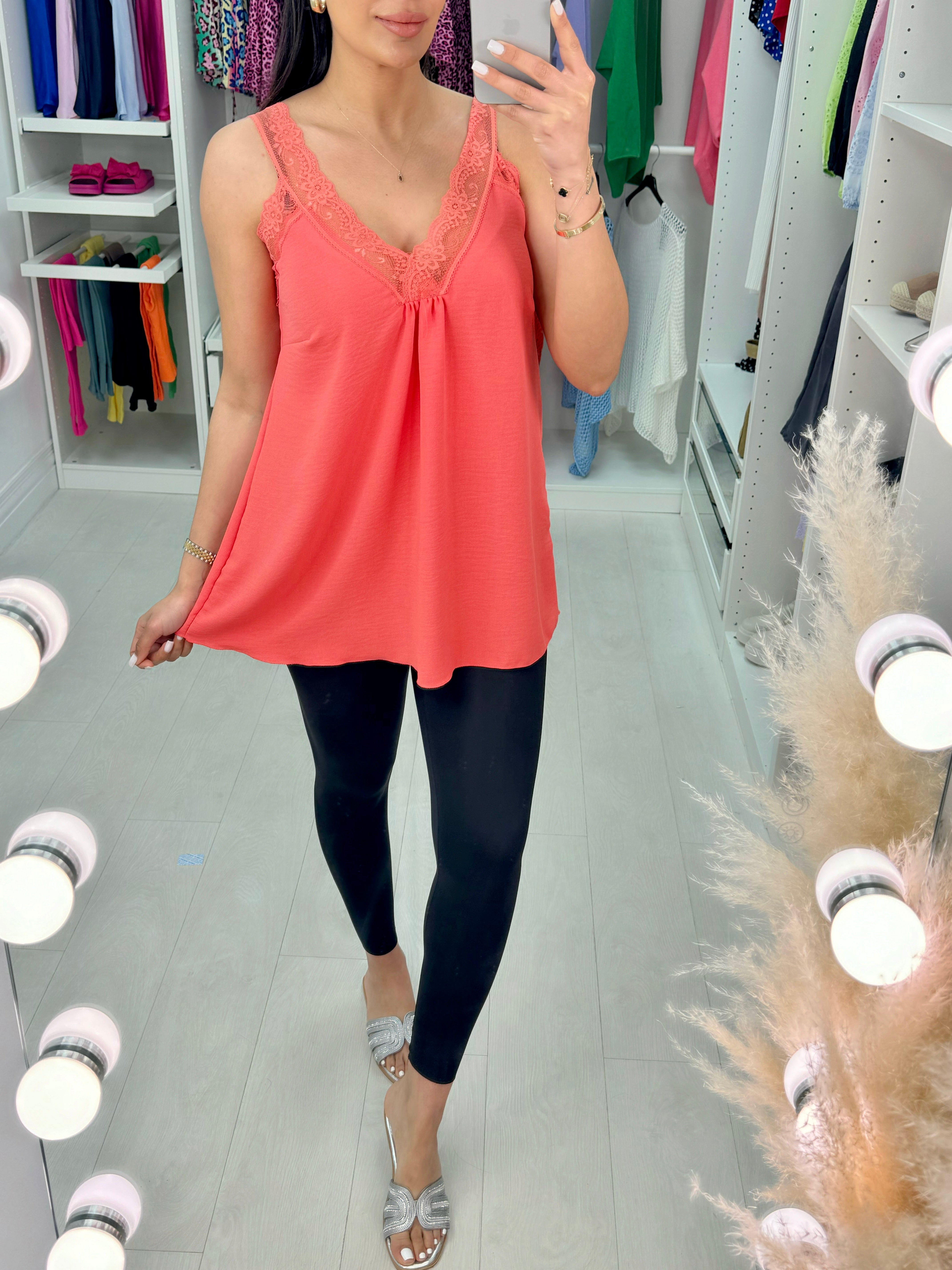 Leanne Lace Trim Cami