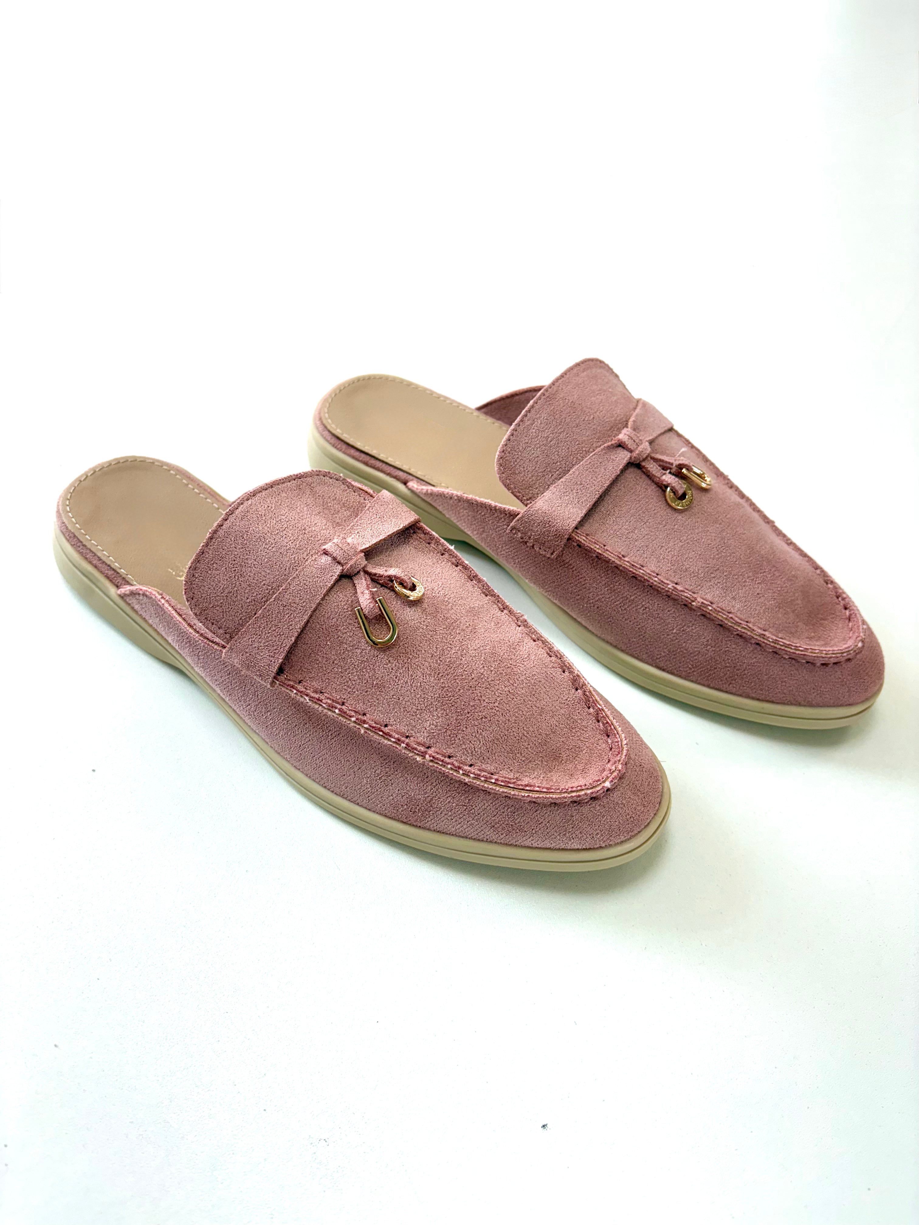 Mandie Faux Suede Slip On Mules