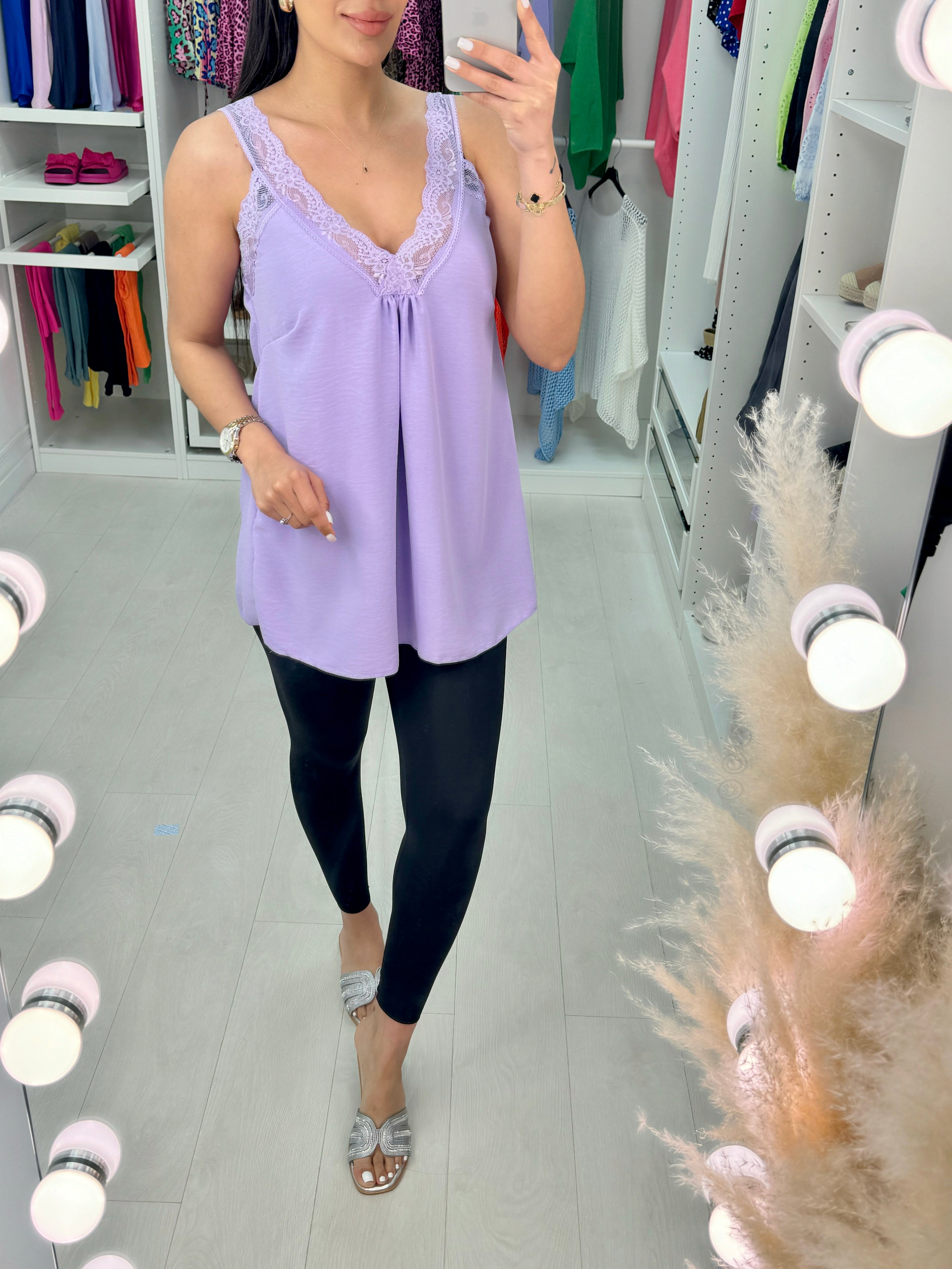 Leanne Lace Trim Cami