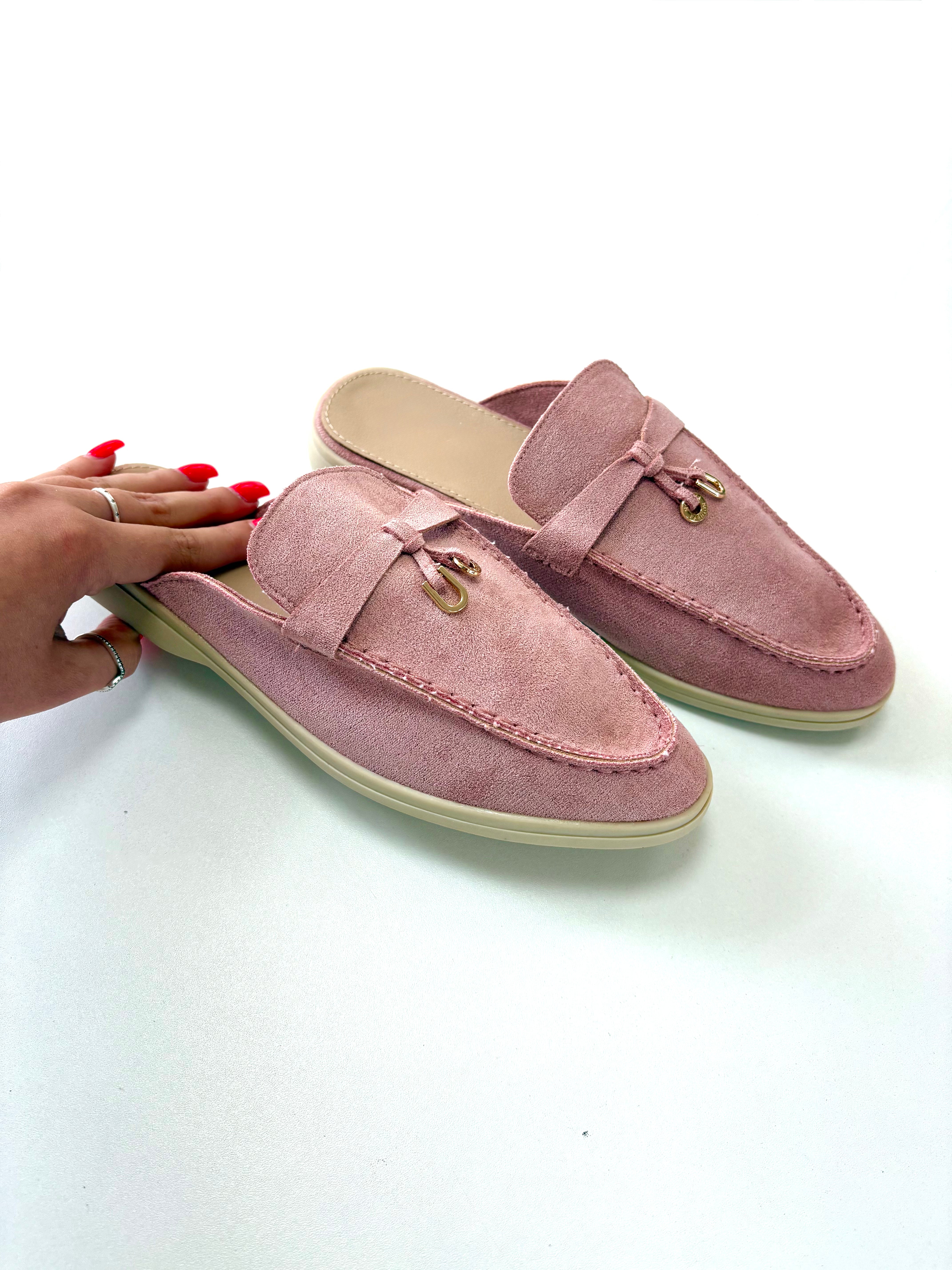 Mandie Faux Suede Slip On Mules