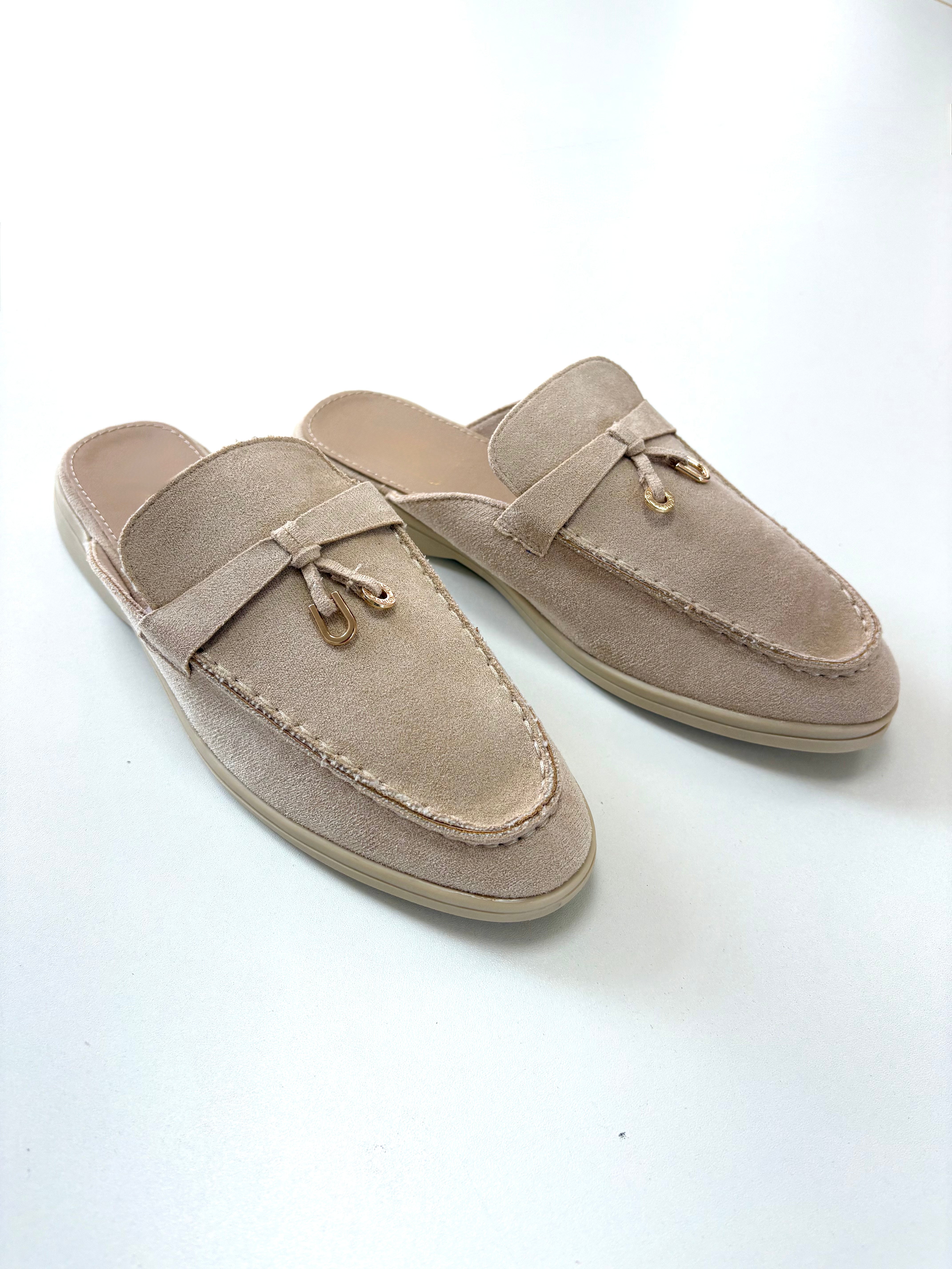 Mandie Faux Suede Slip On Mules