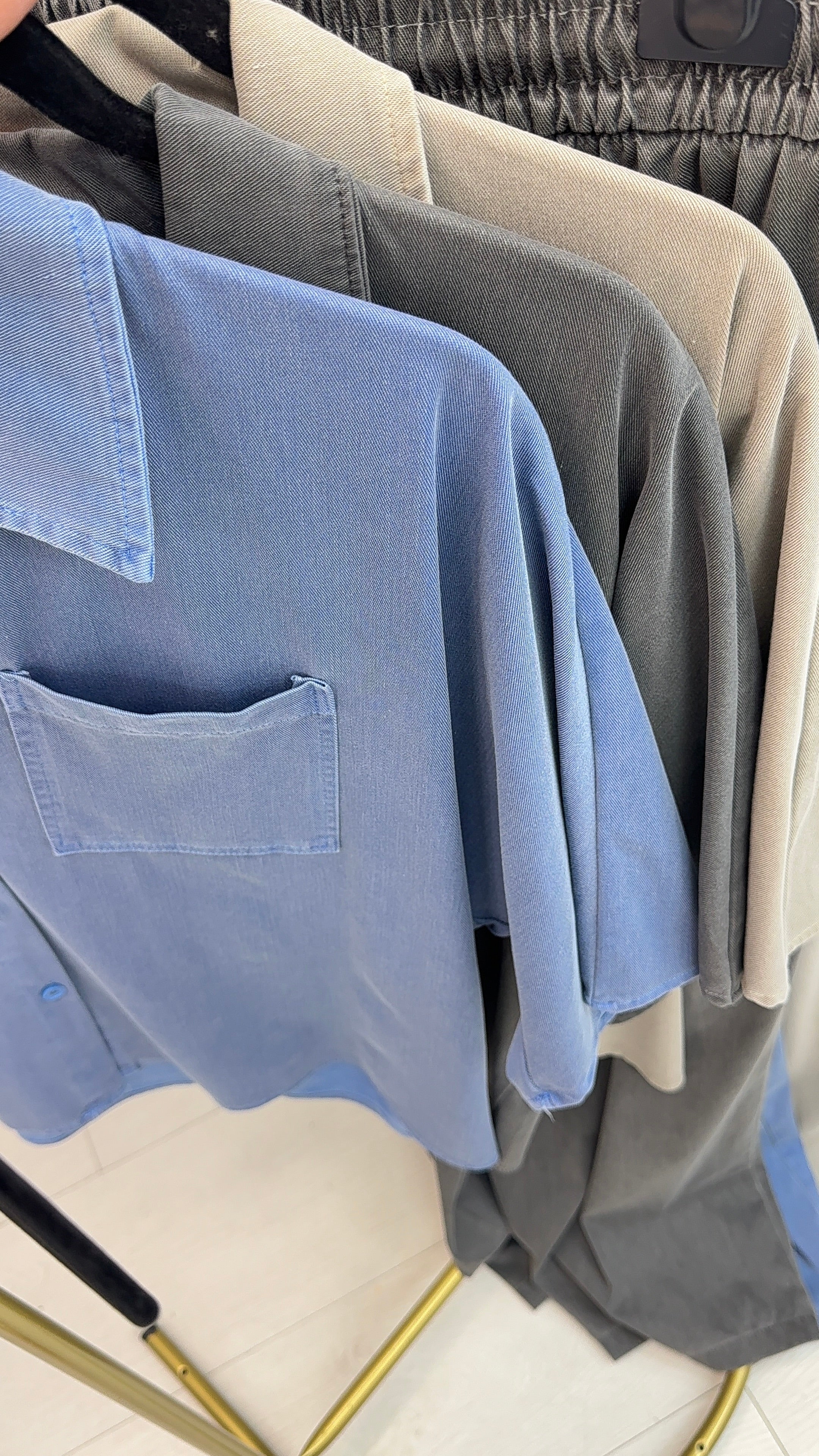 Tate Plain Loose Fit Button Front Shirt