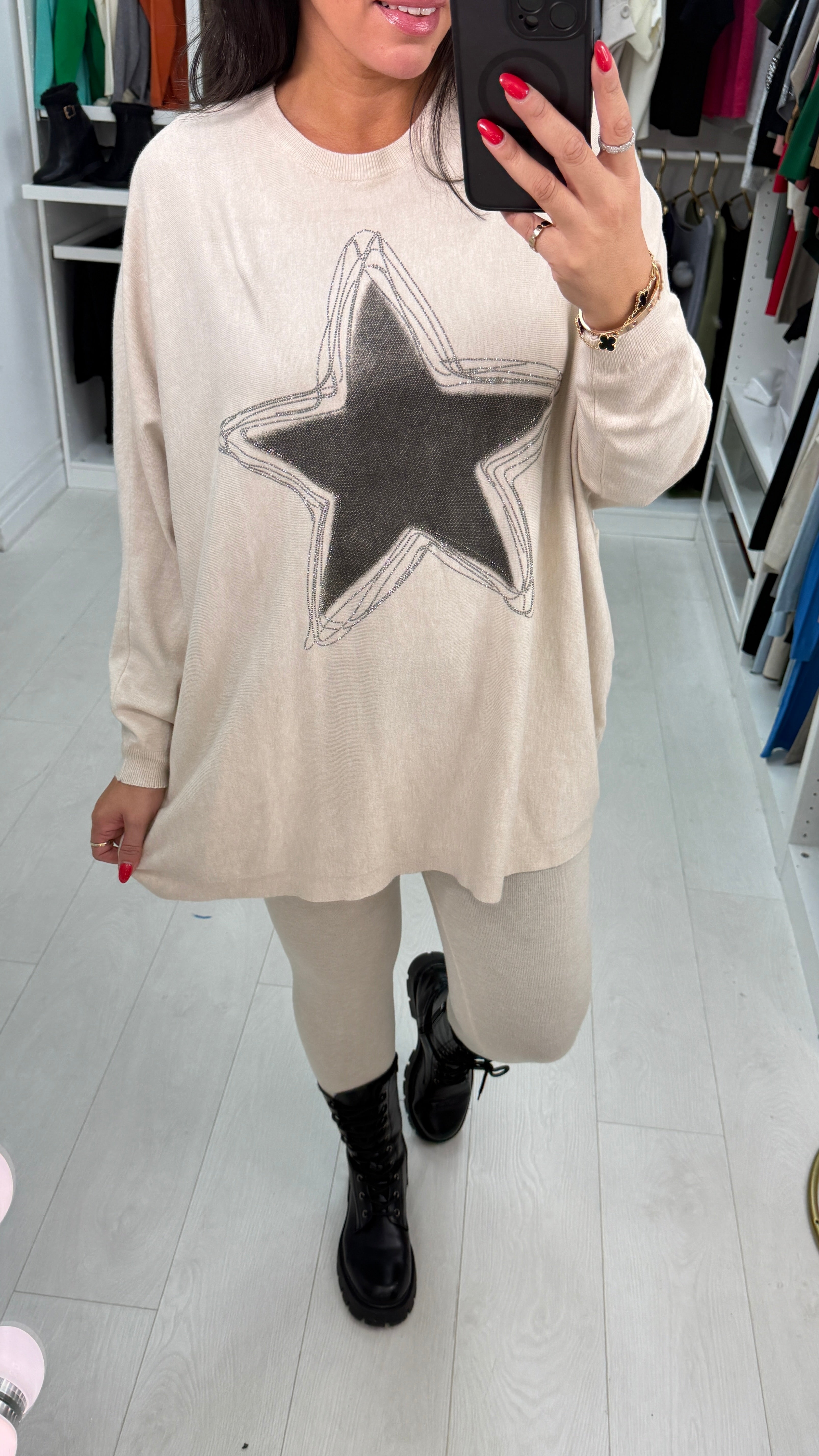 Lillian Diamante Star Detail Loungeset